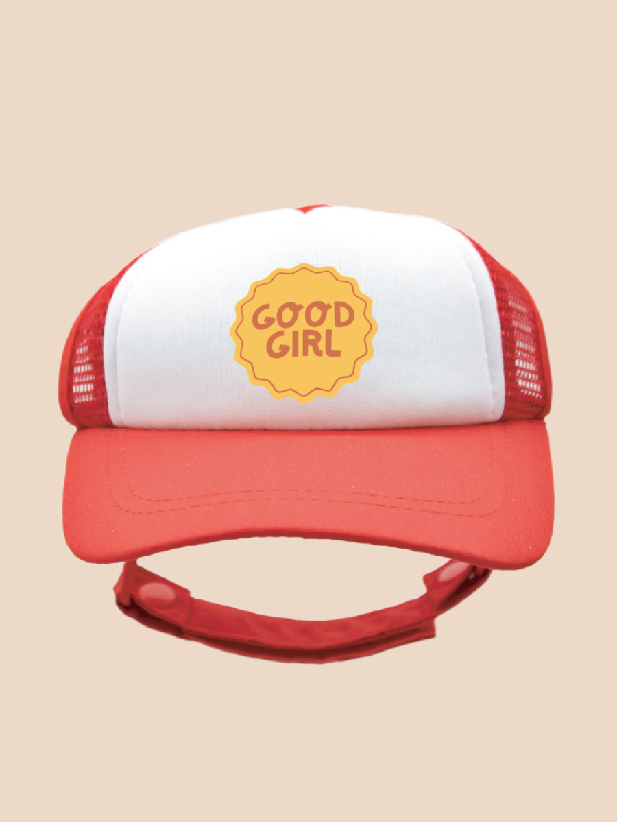 Orange Good Dog Badges | Trucker Hats for Dogs | Duke & Daisee NZ