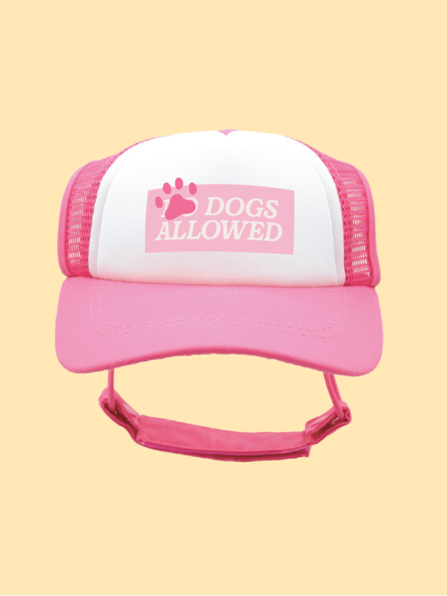 Pink Dogs Allowed | Trucker Hats for Dogs | Duke & Daisee NZ