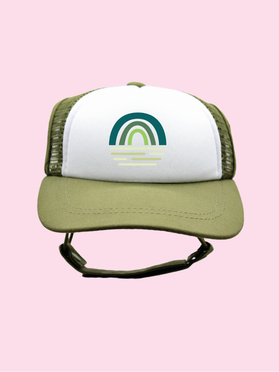 Green Rainbow | Trucker Hats for Dogs | Duke & Daisee NZ
