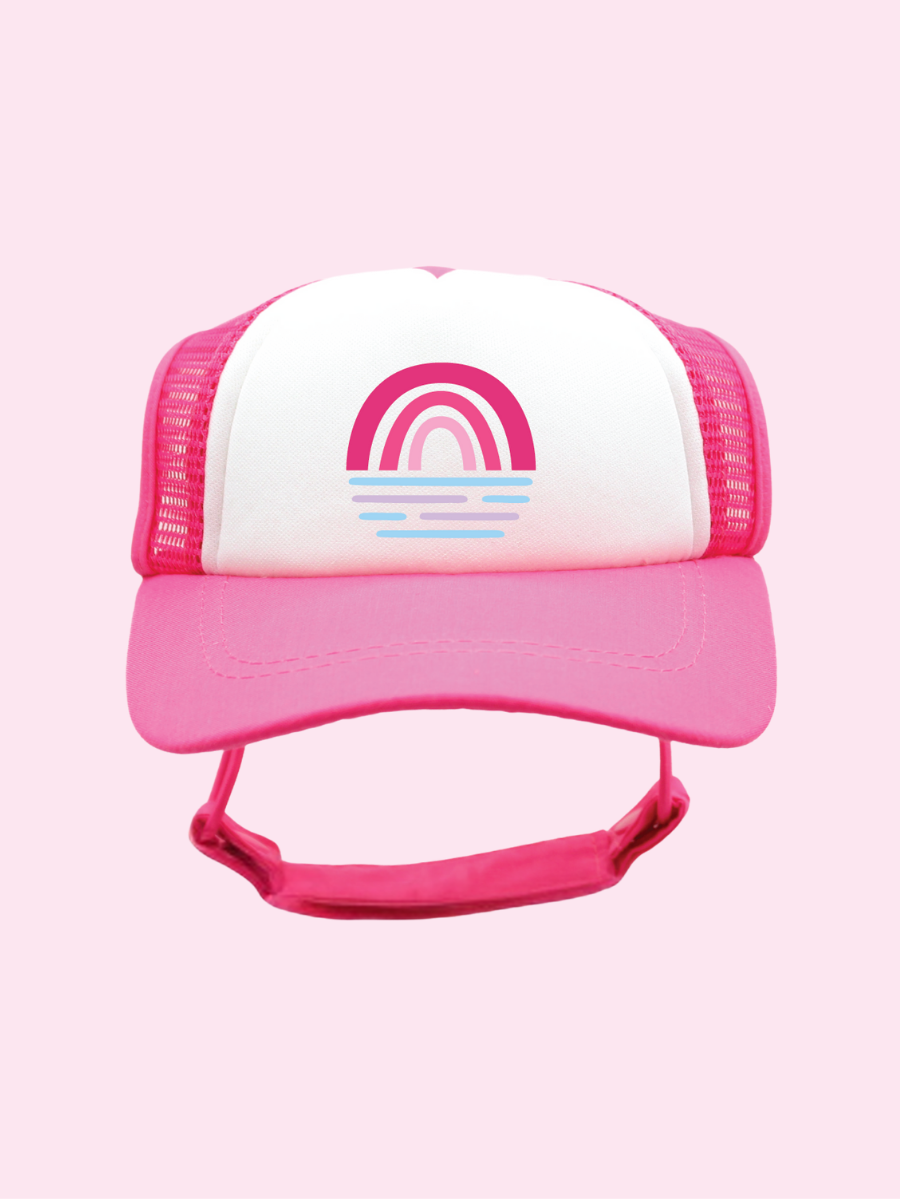 Pink Rainbow | Trucker Hats for Dogs | Duke & Daisee NZ