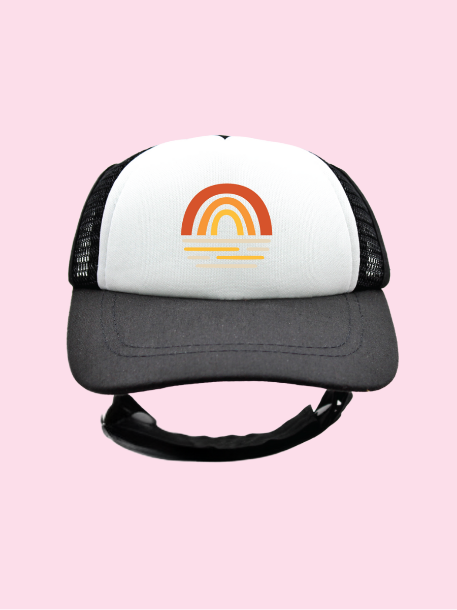 Orange Rainbow | Trucker Hats for Dogs | Duke & Daisee NZ