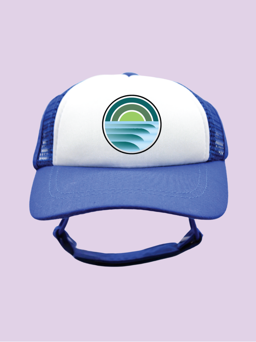 Green Sunset Surfin' | Trucker Hats for Dogs | Duke & Daisee NZ