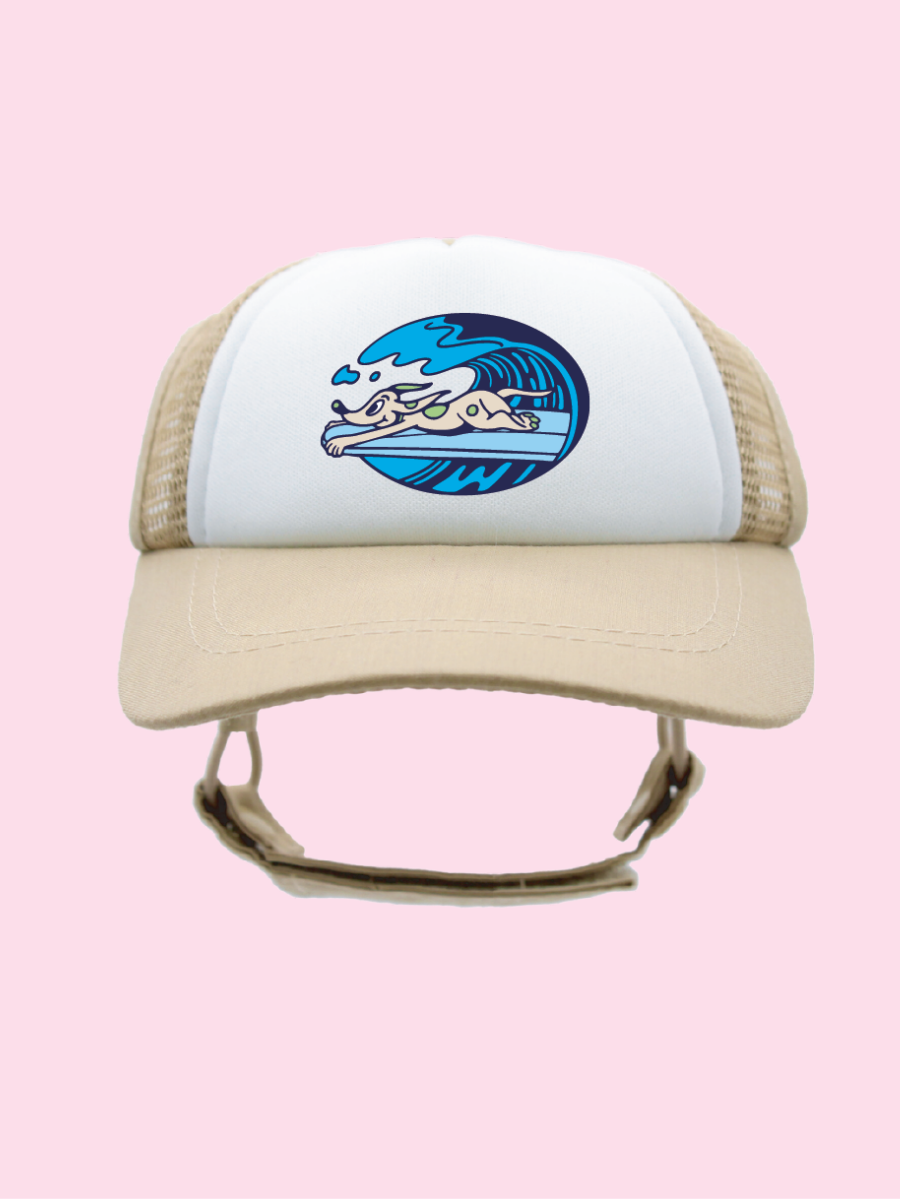 Green Surf’s Up | Trucker Hats for Dogs | Duke & Daisee NZ