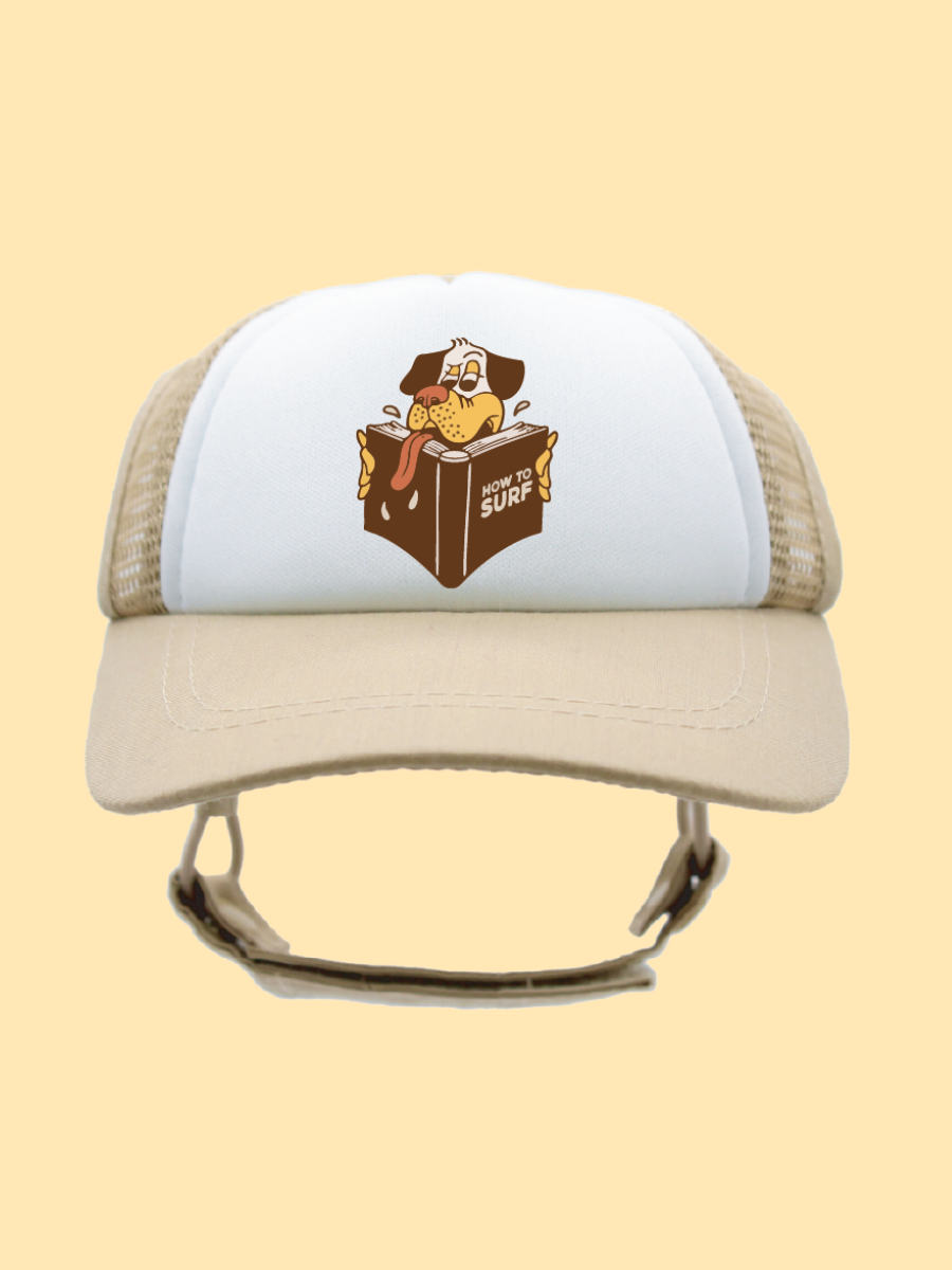 Brown How to Surf | Trucker Hats for Dogs | Duke & Daisee NZ