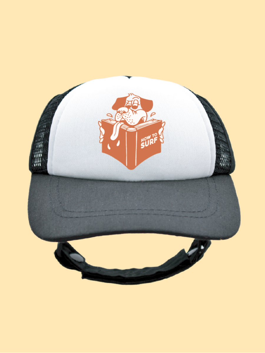 Red How to Surf | Trucker Hats for Dogs | Duke & Daisee NZ