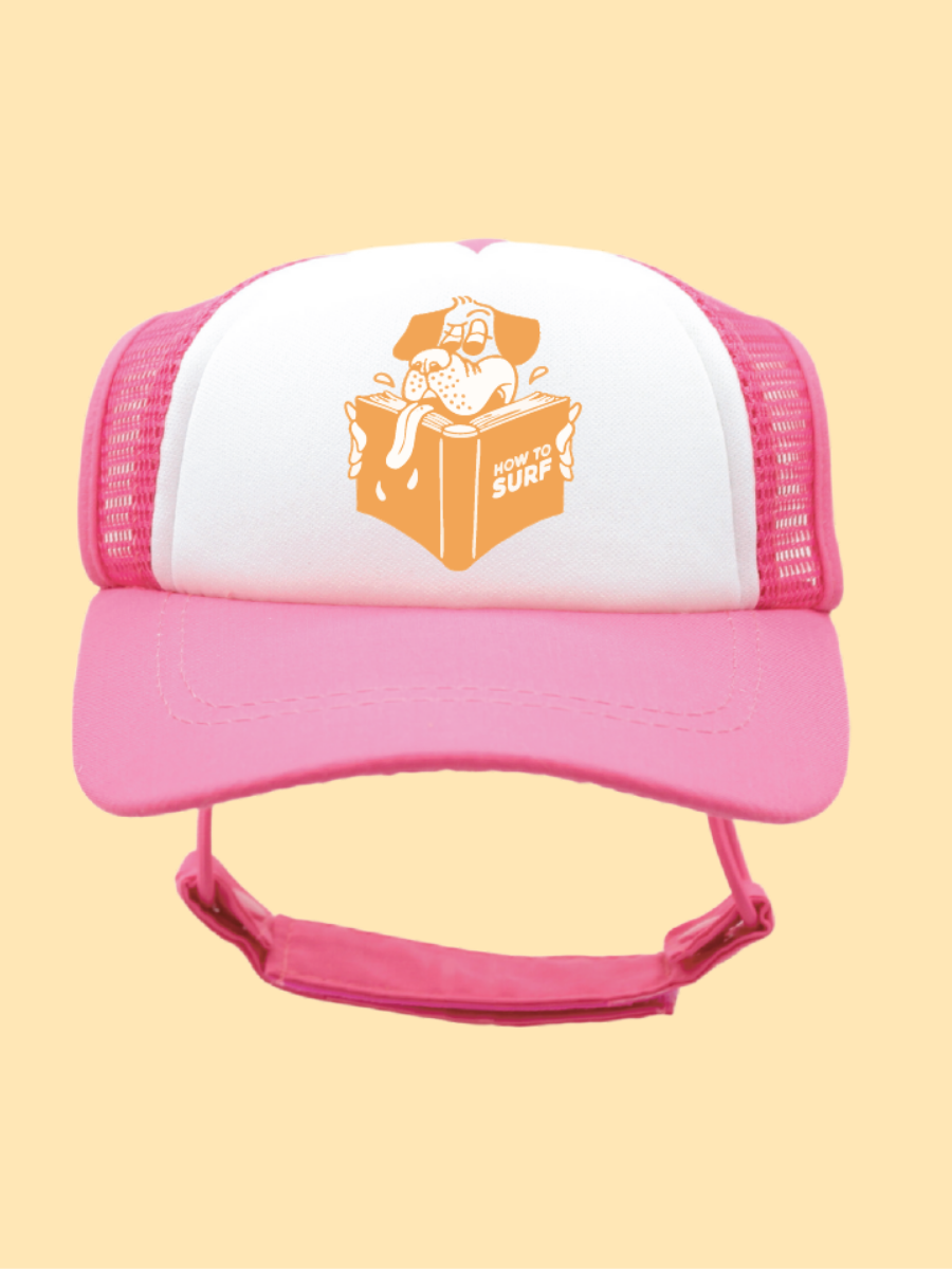 Orange How to Surf | Trucker Hats for Dogs | Duke & Daisee NZ