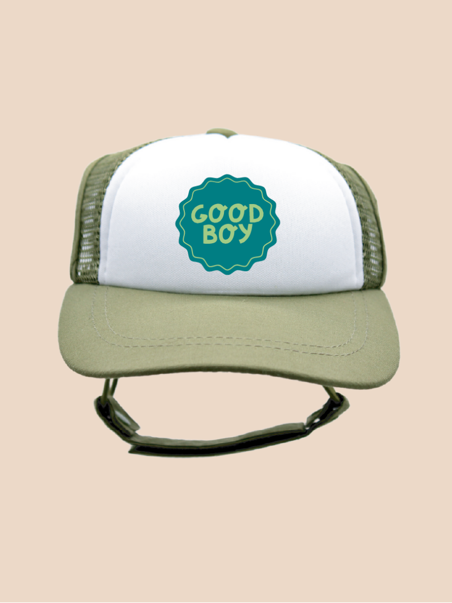 Green Good Dog Badges | Trucker Hats for Dogs | Duke & Daisee NZ