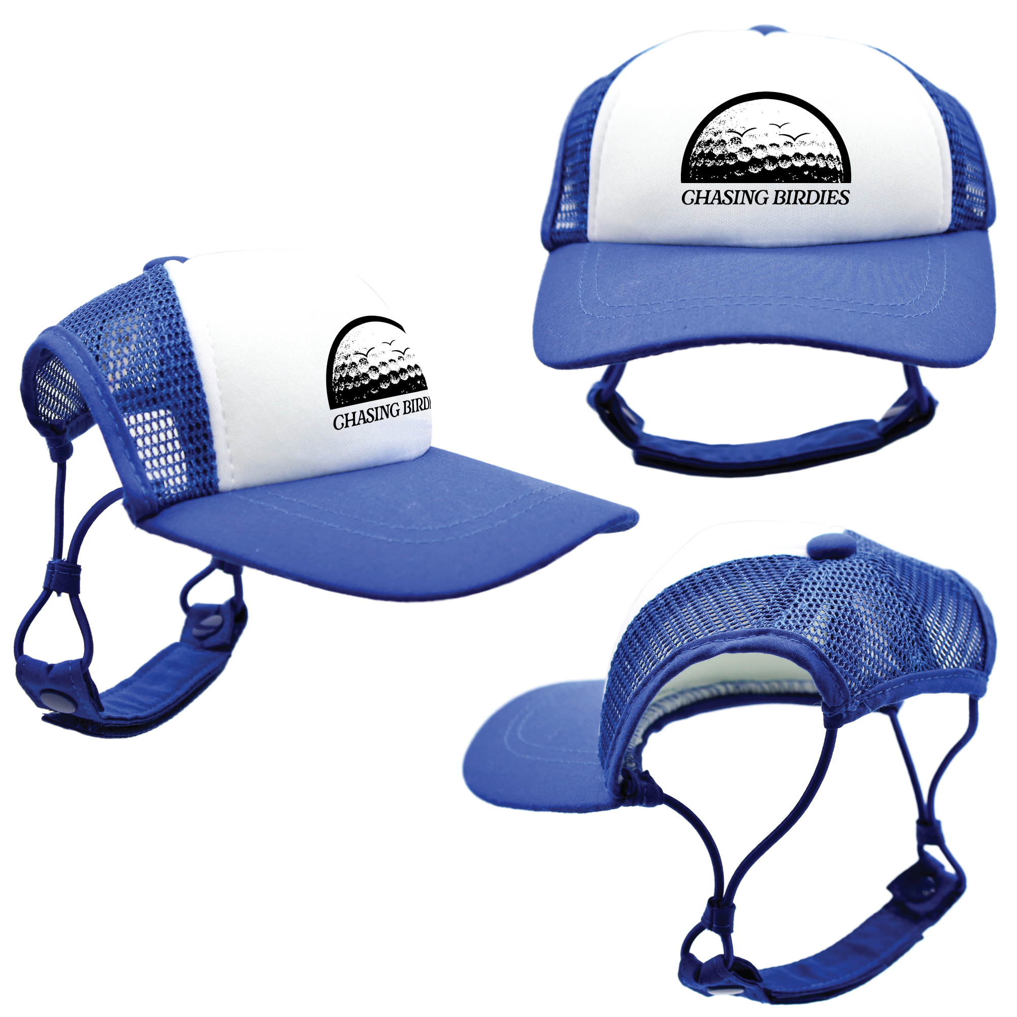 Black Chasing Birdies | PupLid Trucker Hats for Dogs | Duke & Daisee NZ