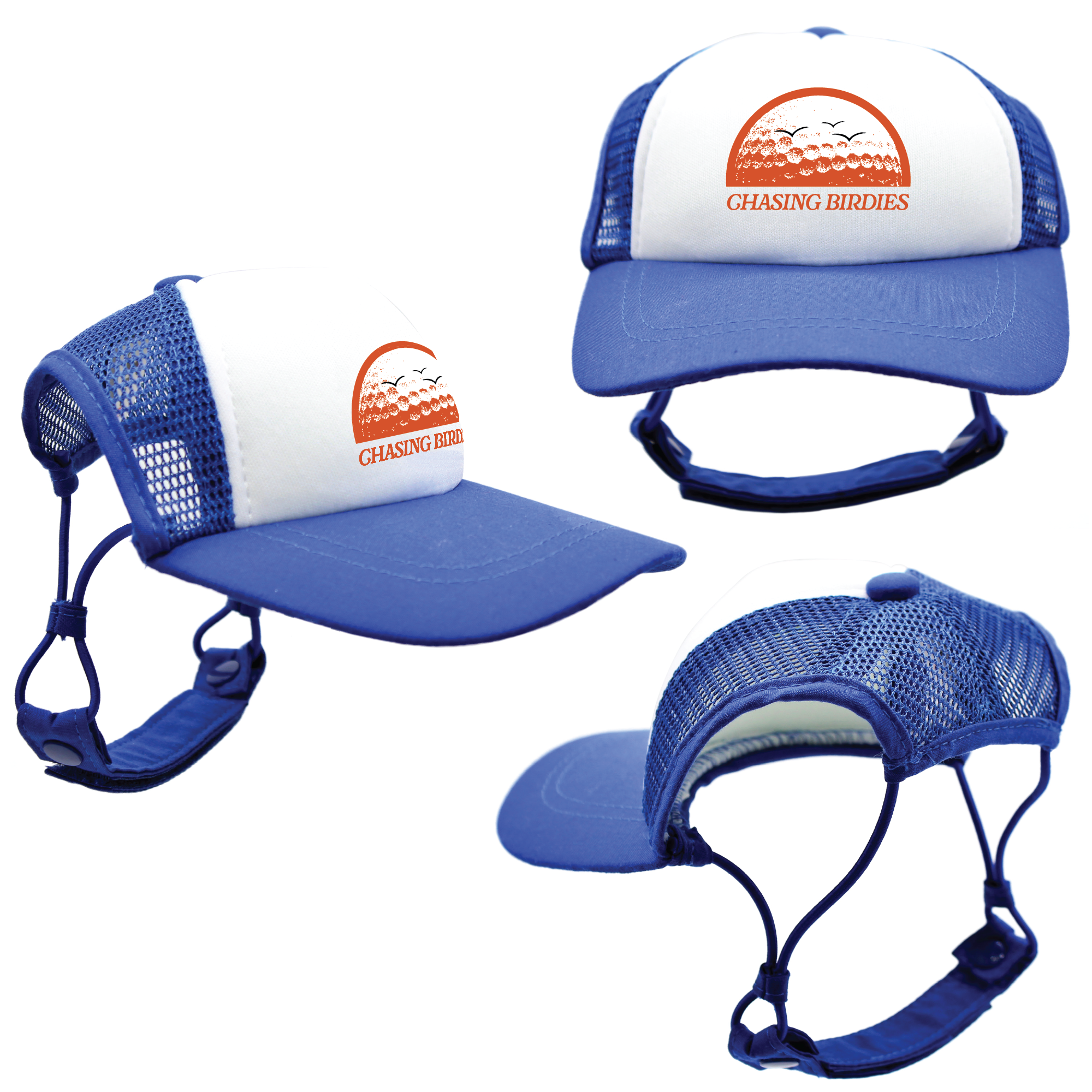 Red Chasing Birdies | PupLid Trucker Hats for Dogs | Duke & Daisee NZ