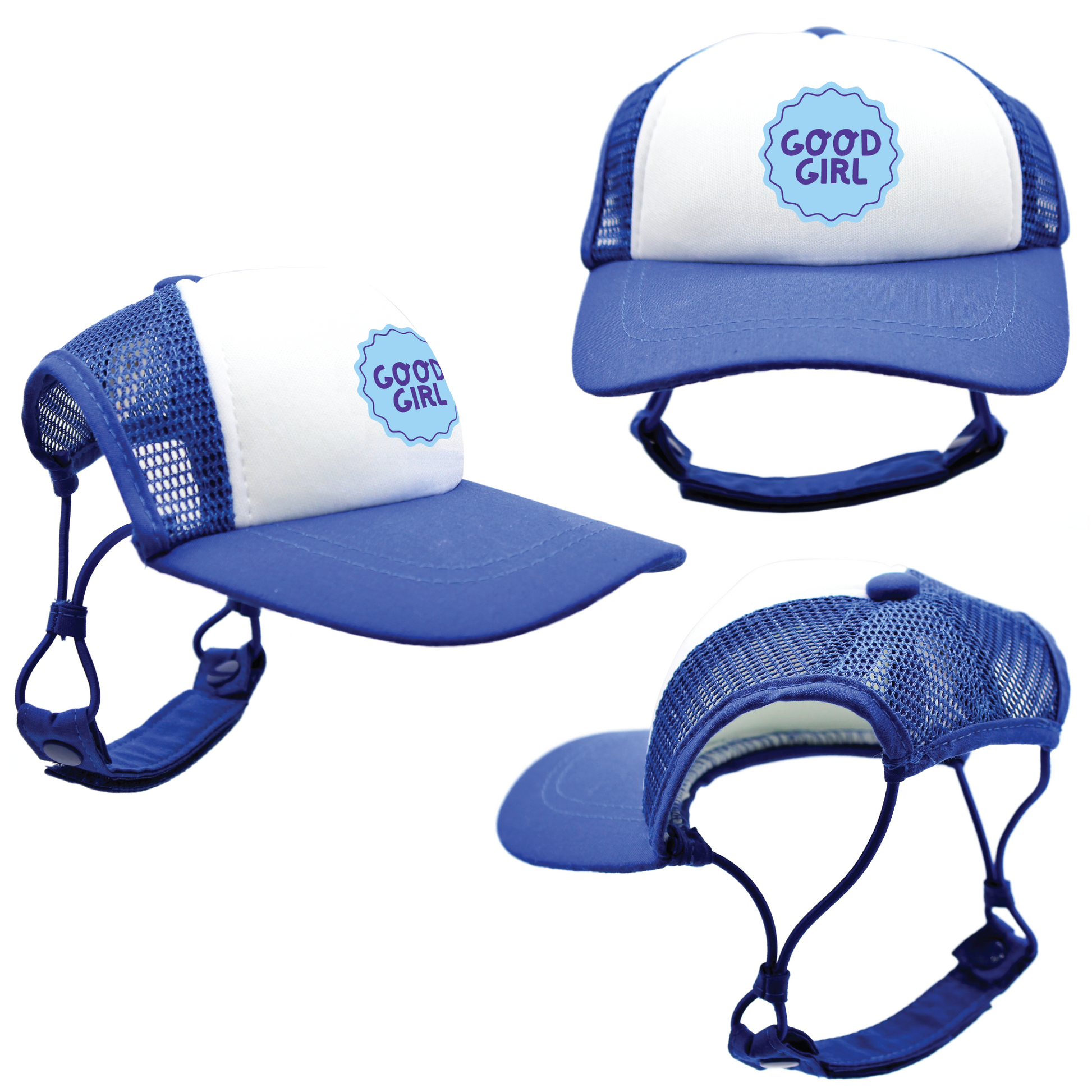 Blue Good Dog Badges | Trucker Hats for Dogs | Duke and Daisee NZ