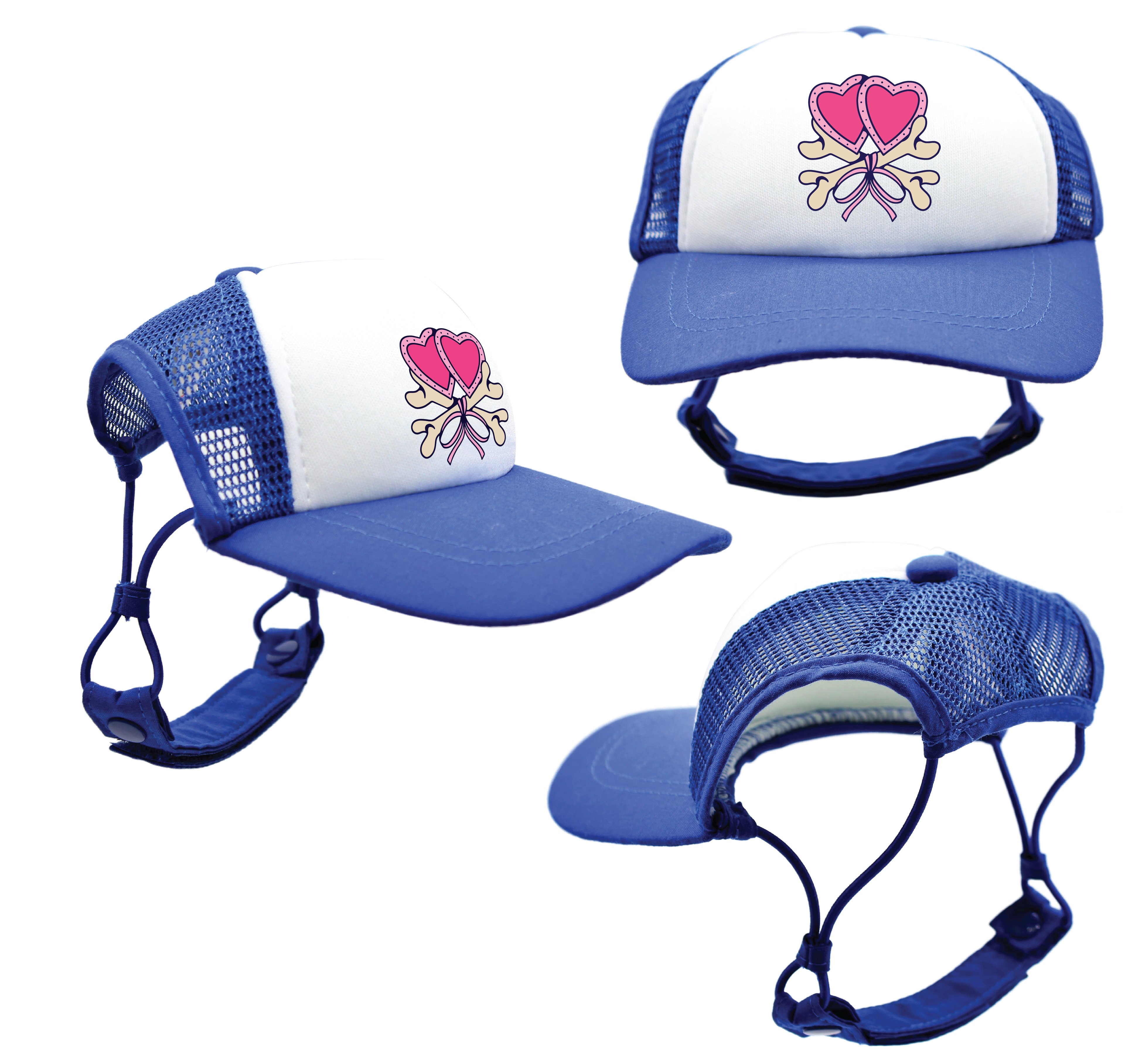 Heart Bones | PupLid Trucker Hats for Dogs | Duke & Daisee NZ