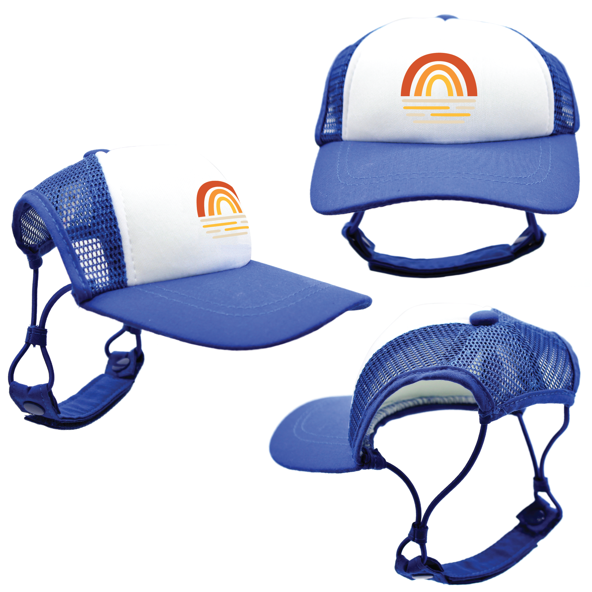 Orange Rainbow | Trucker Hats for Dogs | Duke & Daisee NZ