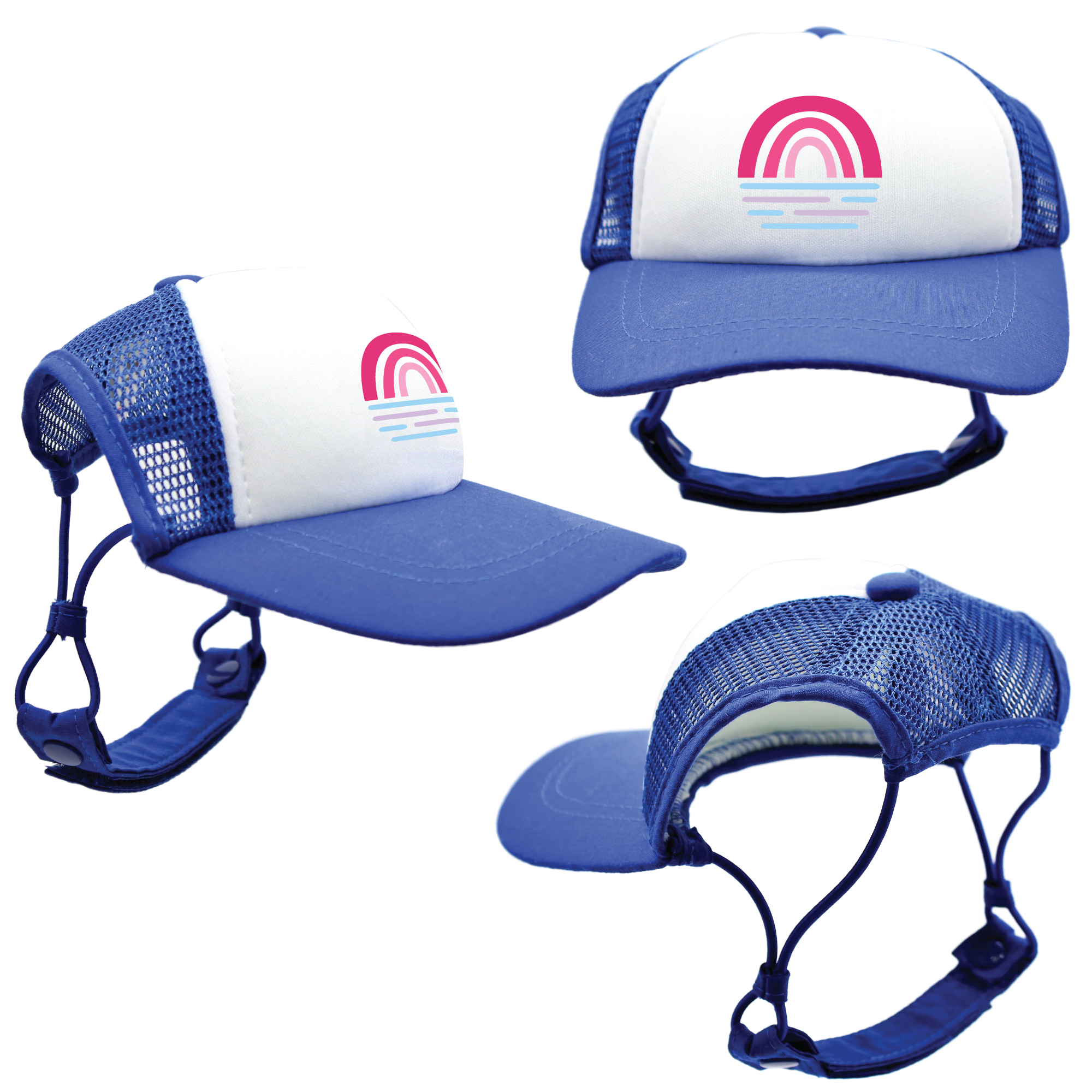 Pink Rainbow | Trucker Hats for Dogs | Duke & Daisee NZ