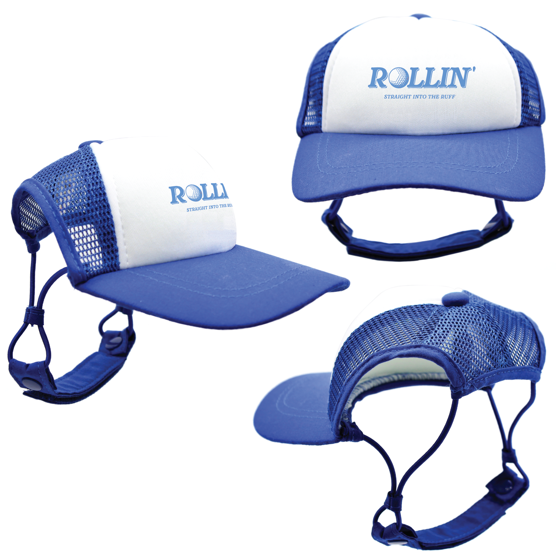 Blue Rollin' into the Ruff | PupLid Trucker Hats for Dogs | Duke & Daisee NZ