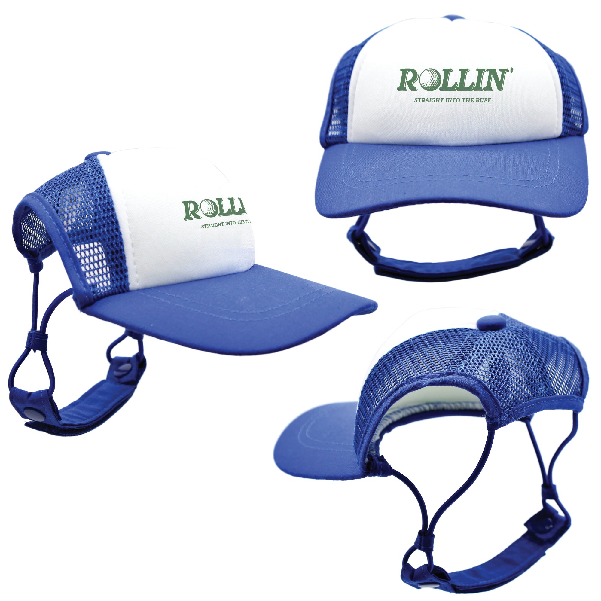 Green Rollin' into the Ruff | PupLid Trucker Hats for Dogs | Duke & Daisee NZ