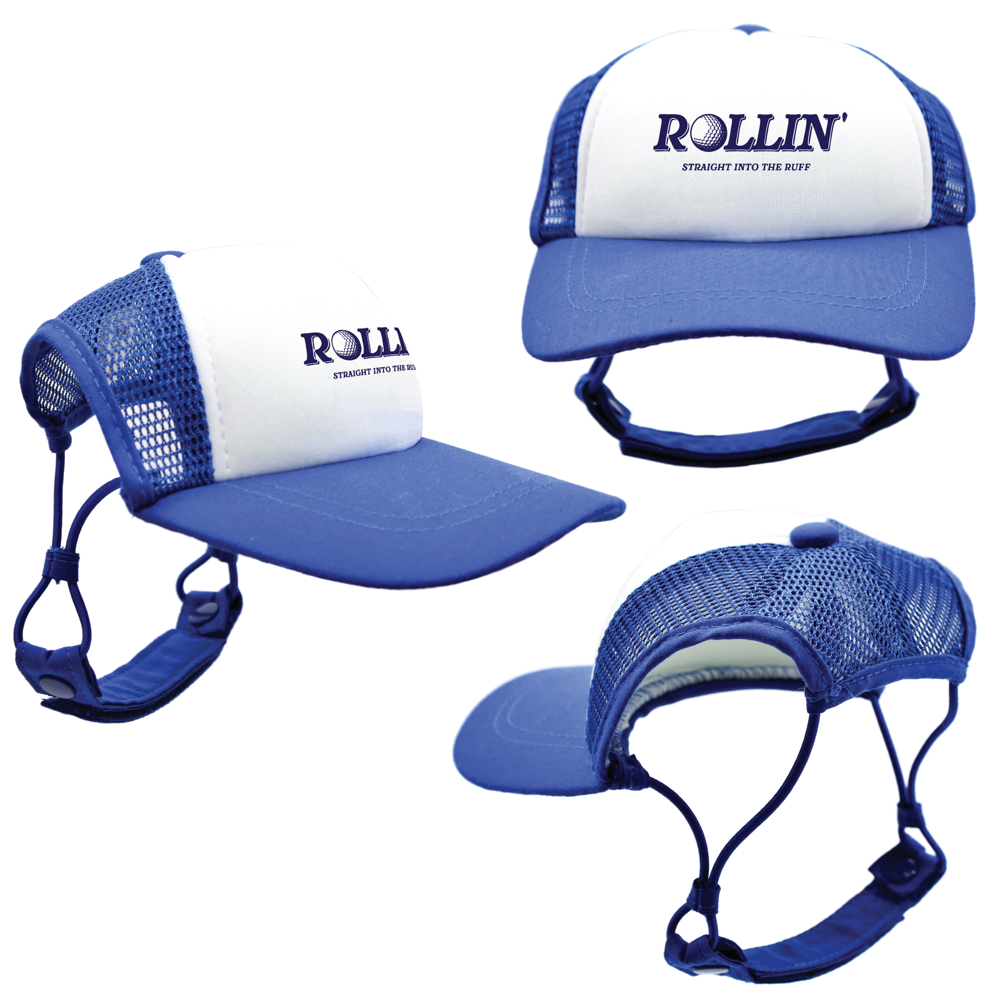 Navy Rollin' into the Ruff | PupLid Trucker Hats for Dogs | Duke & Dasiee NZ
