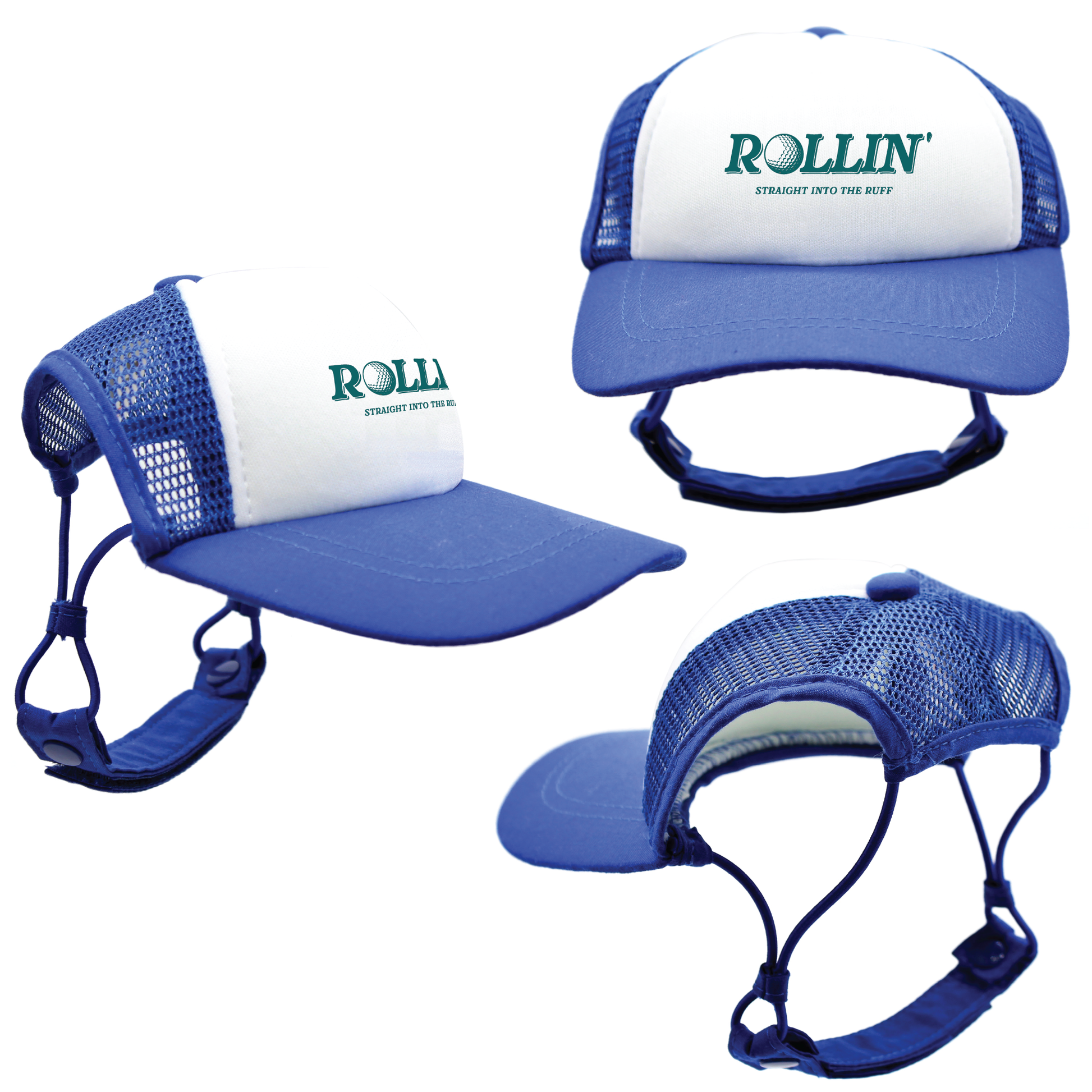 Teal Rollin' into the Ruff | PupLid Trucker Hats for Dogs | Duke & Daisee NZ