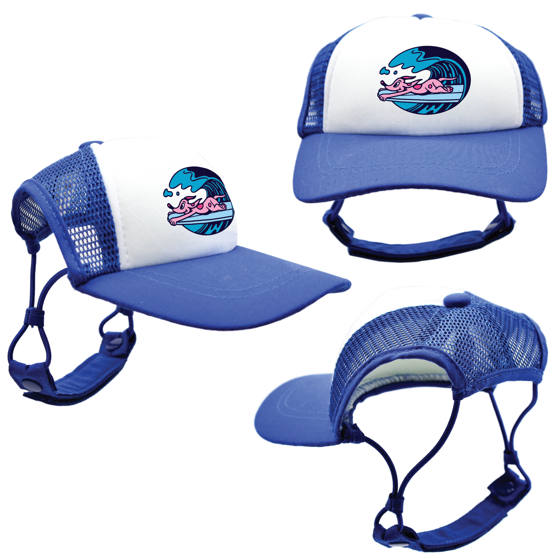 Pink Surf’s Up | Trucker Hats for Dogs | Duke & Daisee NZ