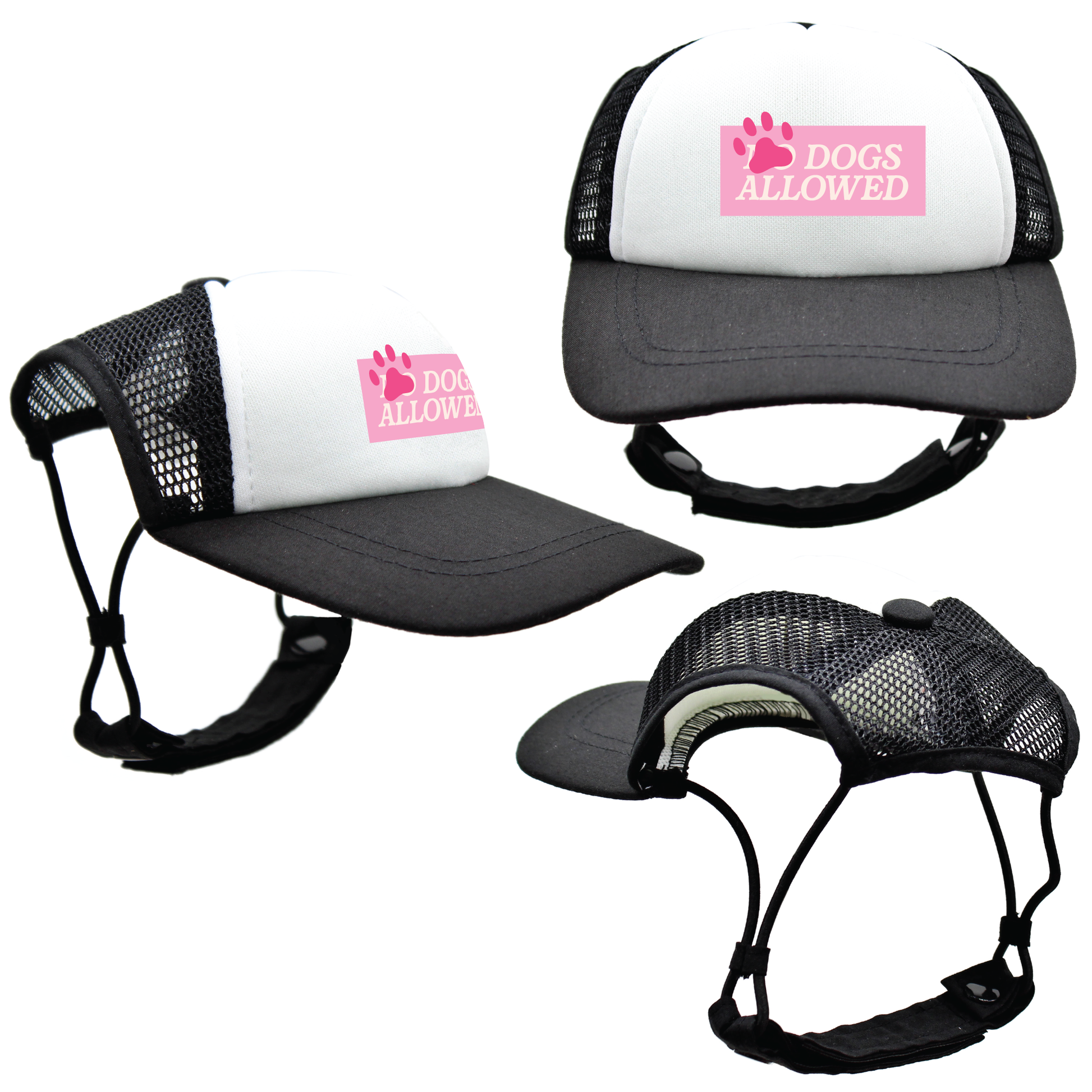 Pink Dogs Allowed | Trucker Hats for Dogs | Duke & Daisee NZ