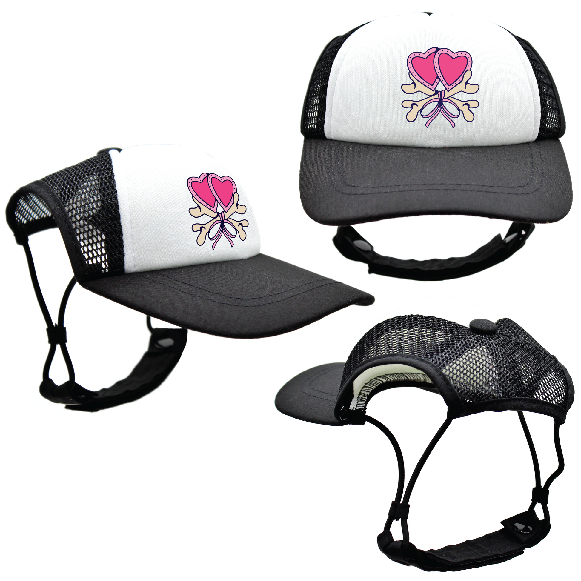 Heart Bones | PupLid Trucker Hats for Dogs | Duke & Daisee NZ