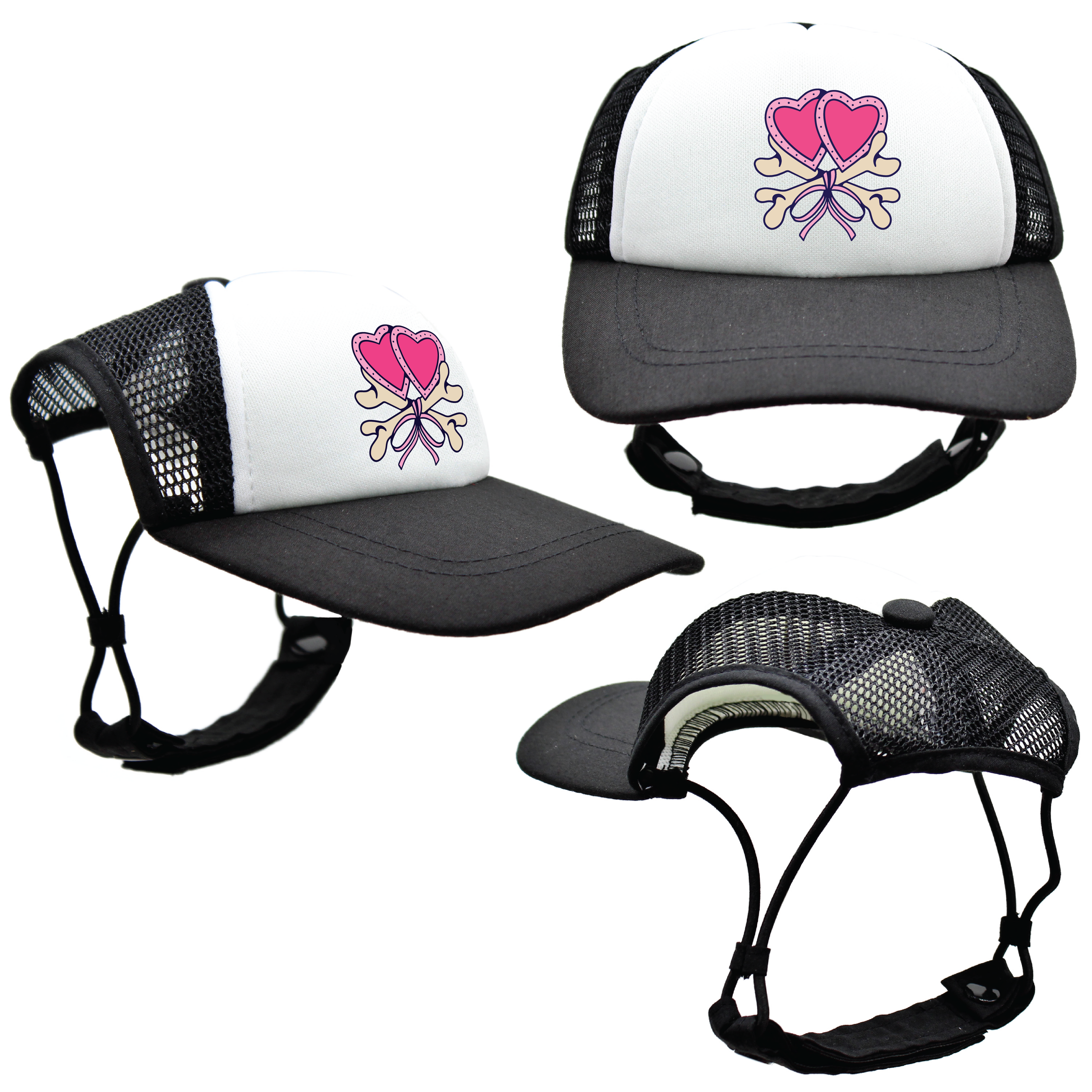 Heart Bones | PupLid Trucker Hats for Dogs | Duke & Daisee NZ
