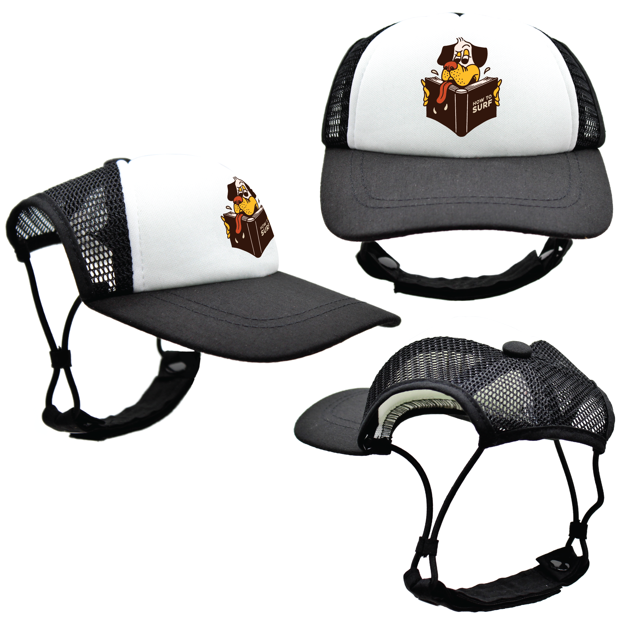 Brown How to Surf | Trucker Hats for Dogs | Duke & Daisee NZ