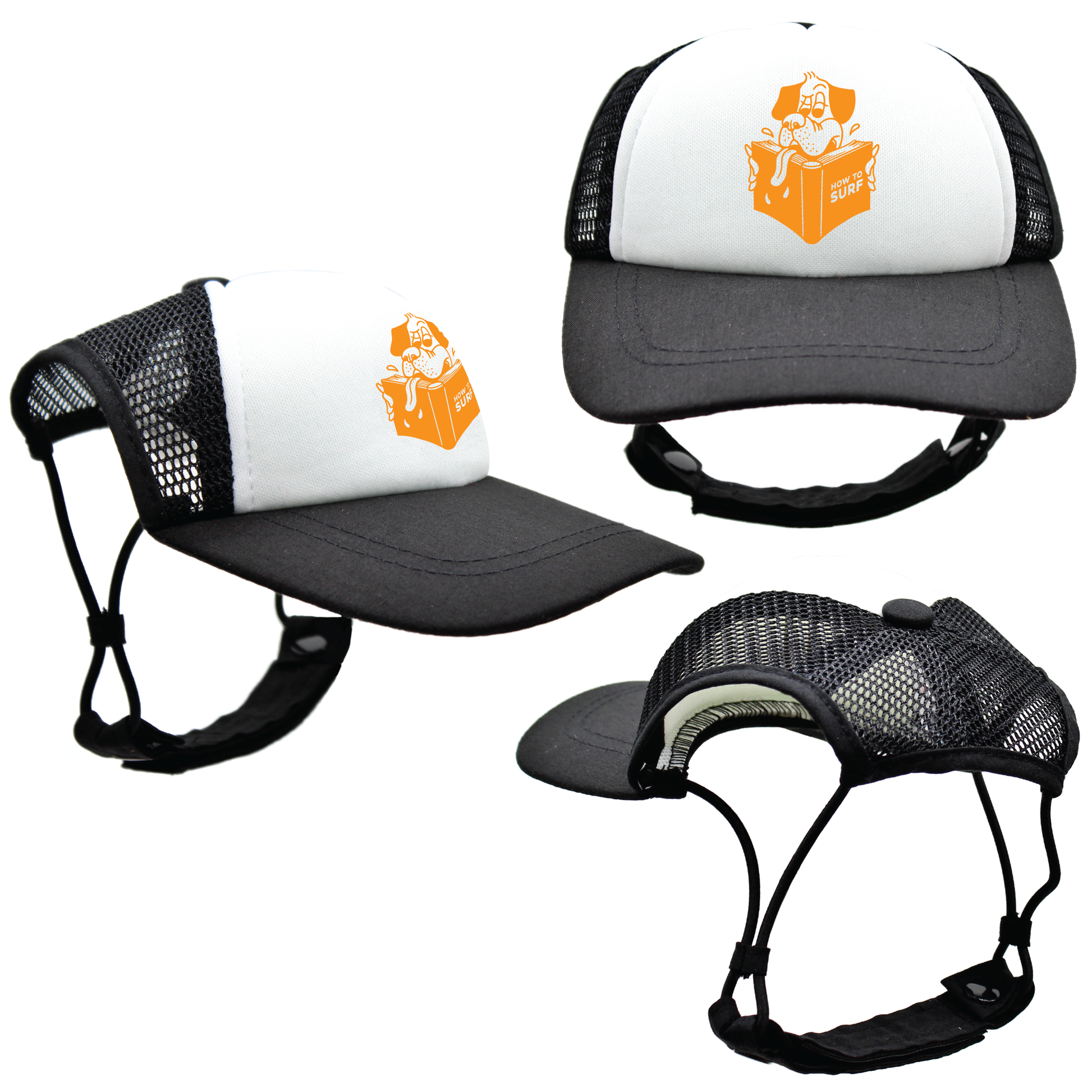 Orange How to Surf | Trucker Hats for Dogs | Duke & Daisee NZ