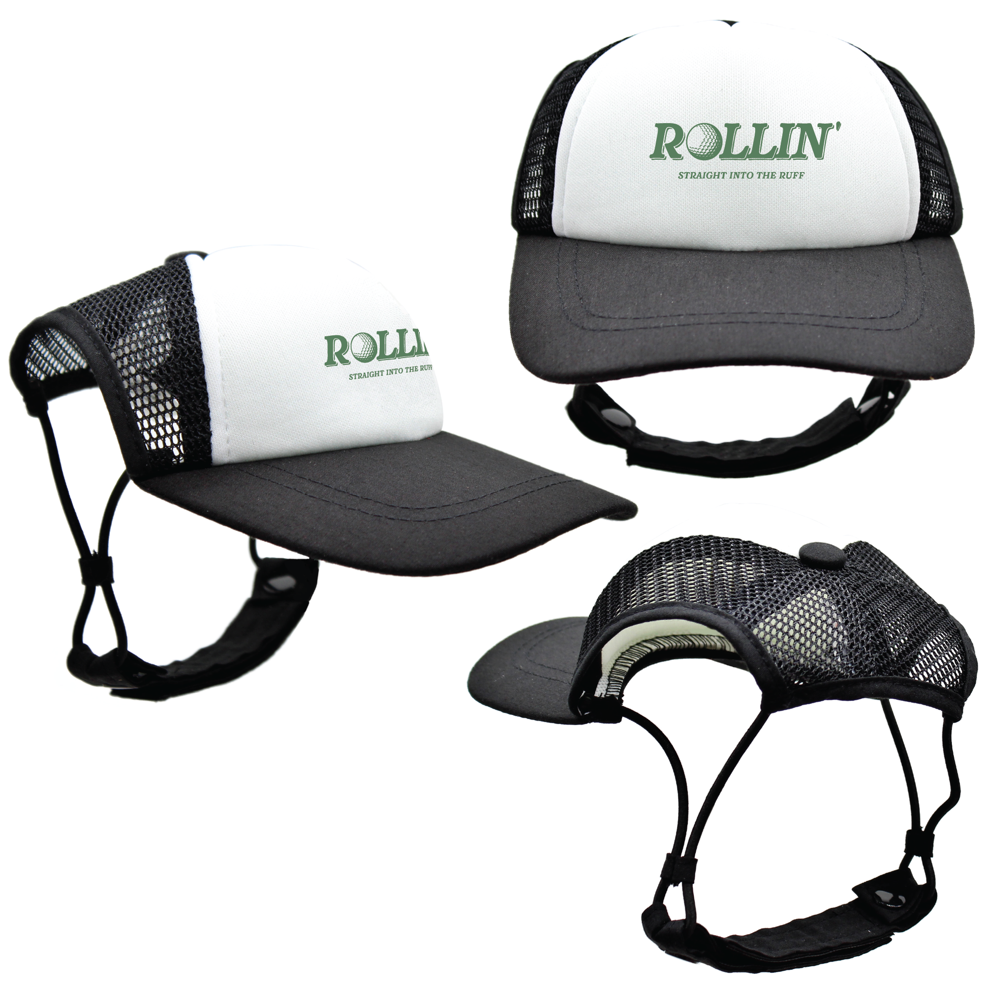 Green Rollin' into the Ruff | PupLid Trucker Hats for Dogs | Duke & Daisee NZ
