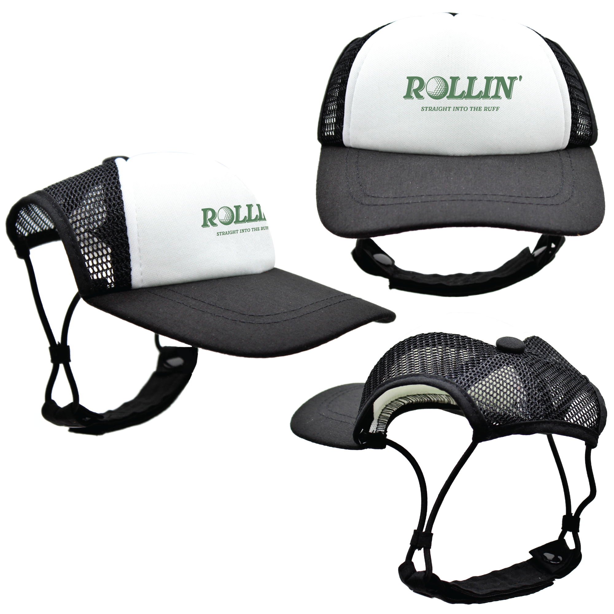 Green Rollin' into the Ruff | PupLid Trucker Hats for Dogs | Duke & Daisee NZ