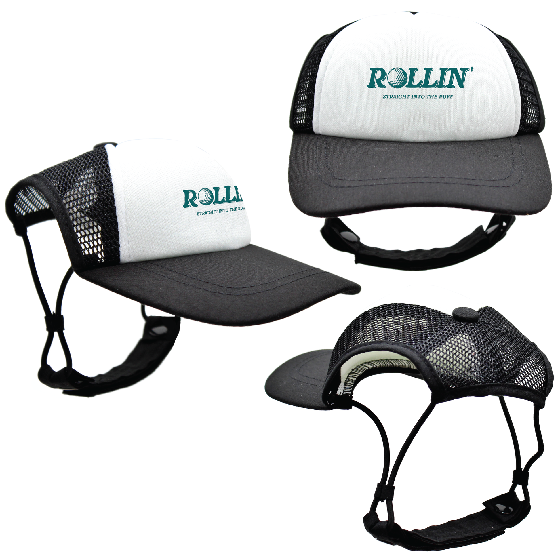 Teal Rollin' into the Ruff | PupLid Trucker Hats for Dogs | Duke & Daisee NZ