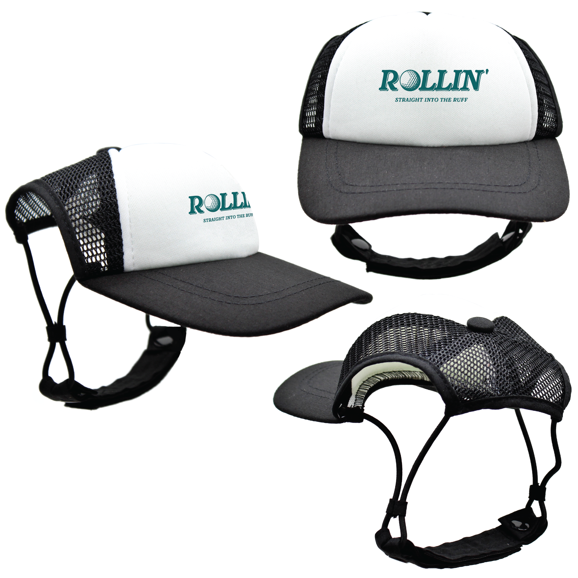 Teal Rollin' into the Ruff | PupLid Trucker Hats for Dogs | Duke & Daisee NZ