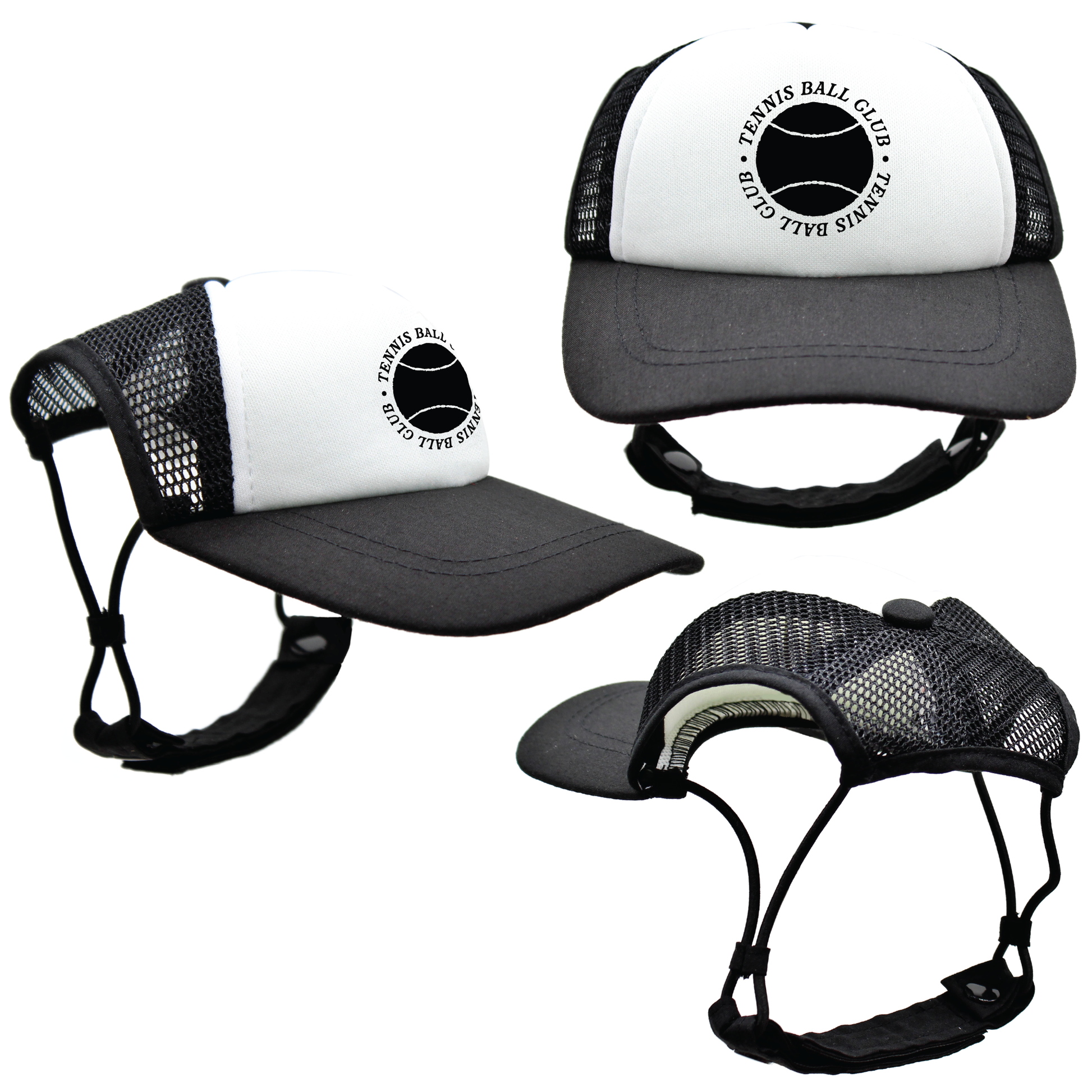 Black Tennis Ball Club | PupLid Trucker Hats for Dogs | Duke & Daisee NZ