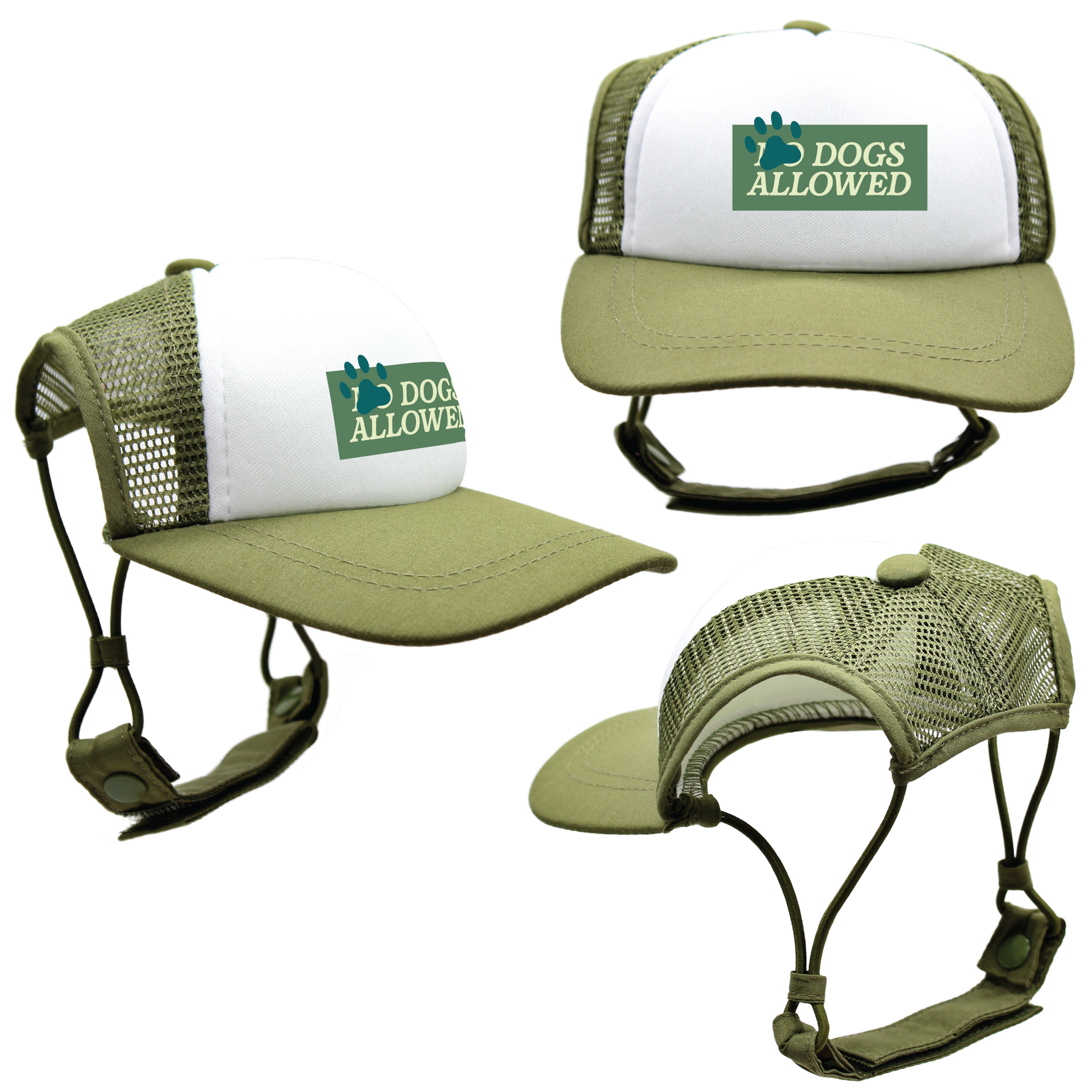 Green Dogs Allowed | Trucker Hats for Dogs | Duke & Daisee NZ