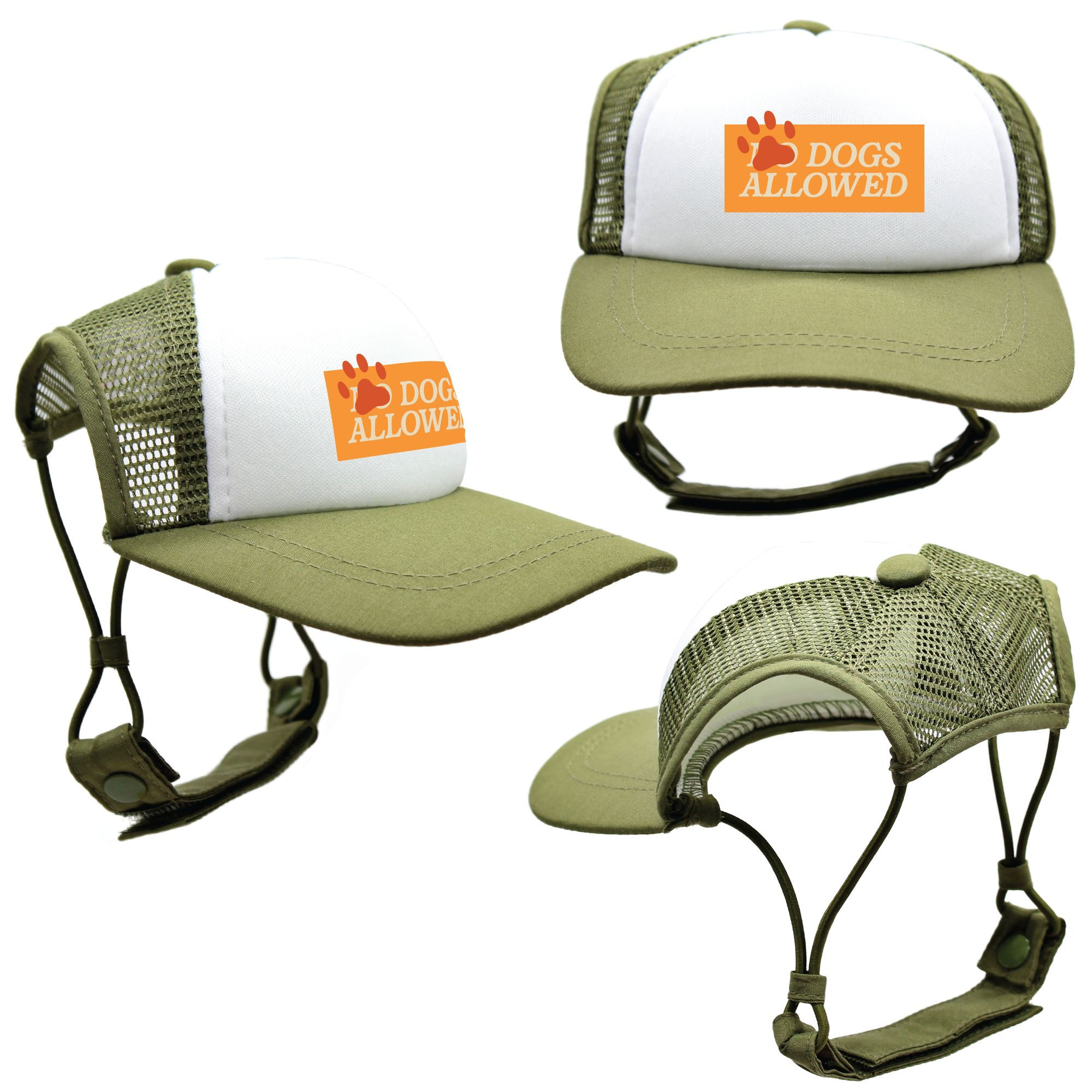 Orange Dogs Allowed | Trucker Hats for Dogs | Duke & Daisee NZ