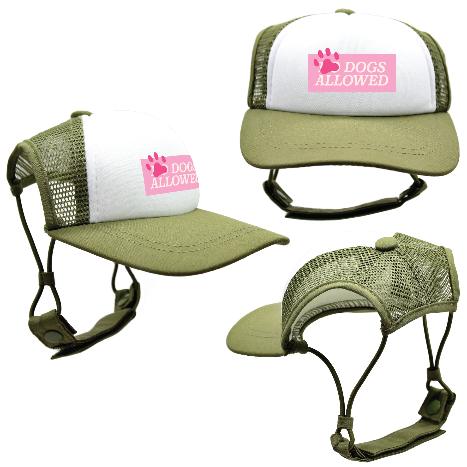 Pink Dogs Allowed | Trucker Hats for Dogs | Duke & Daisee NZ