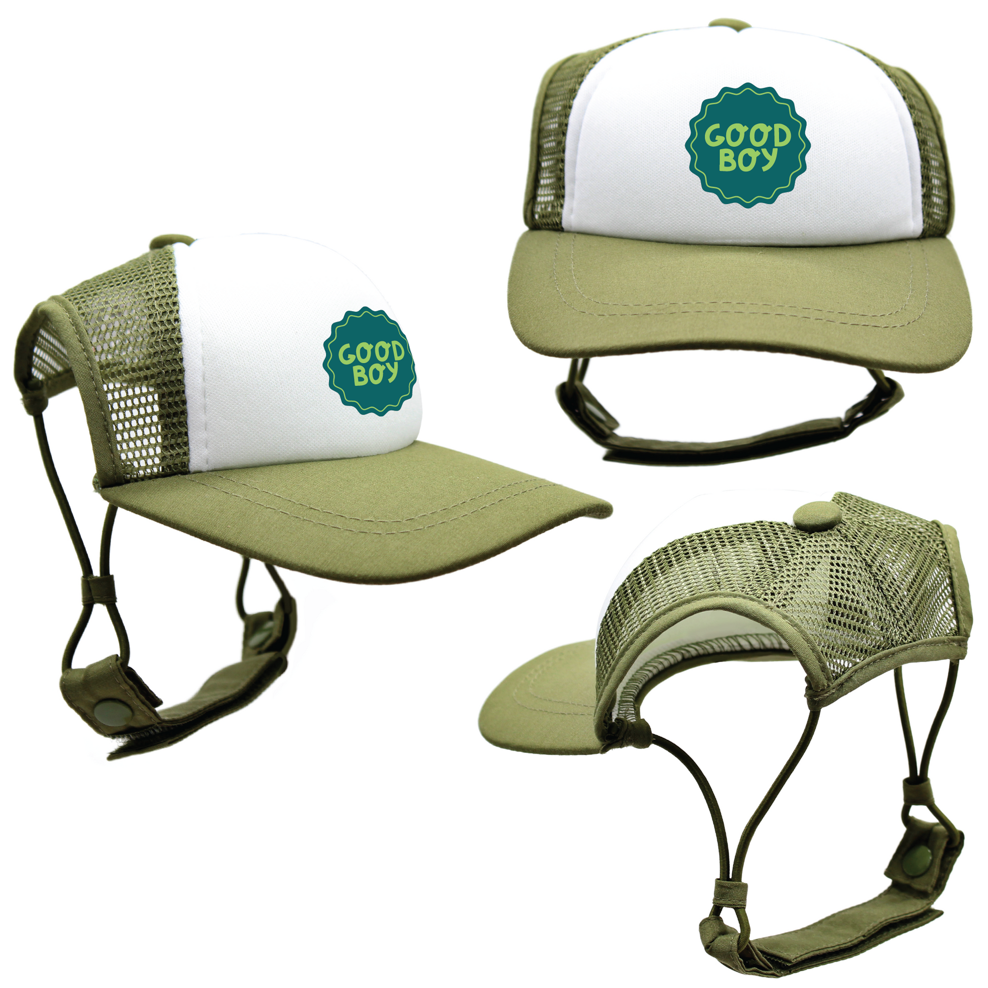 Green Good Dog Badges | Trucker Hats for Dogs | Duke & Daisee NZ