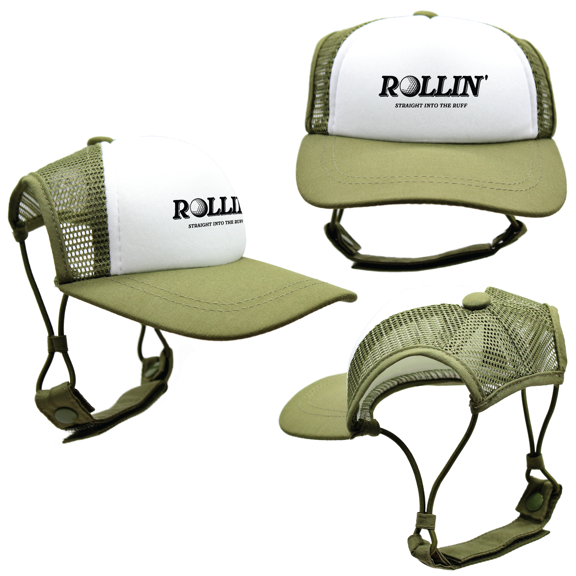 Black Rollin' into the Ruff | PupLid Trucker Hats for Dogs | Duke & Daisee NZ