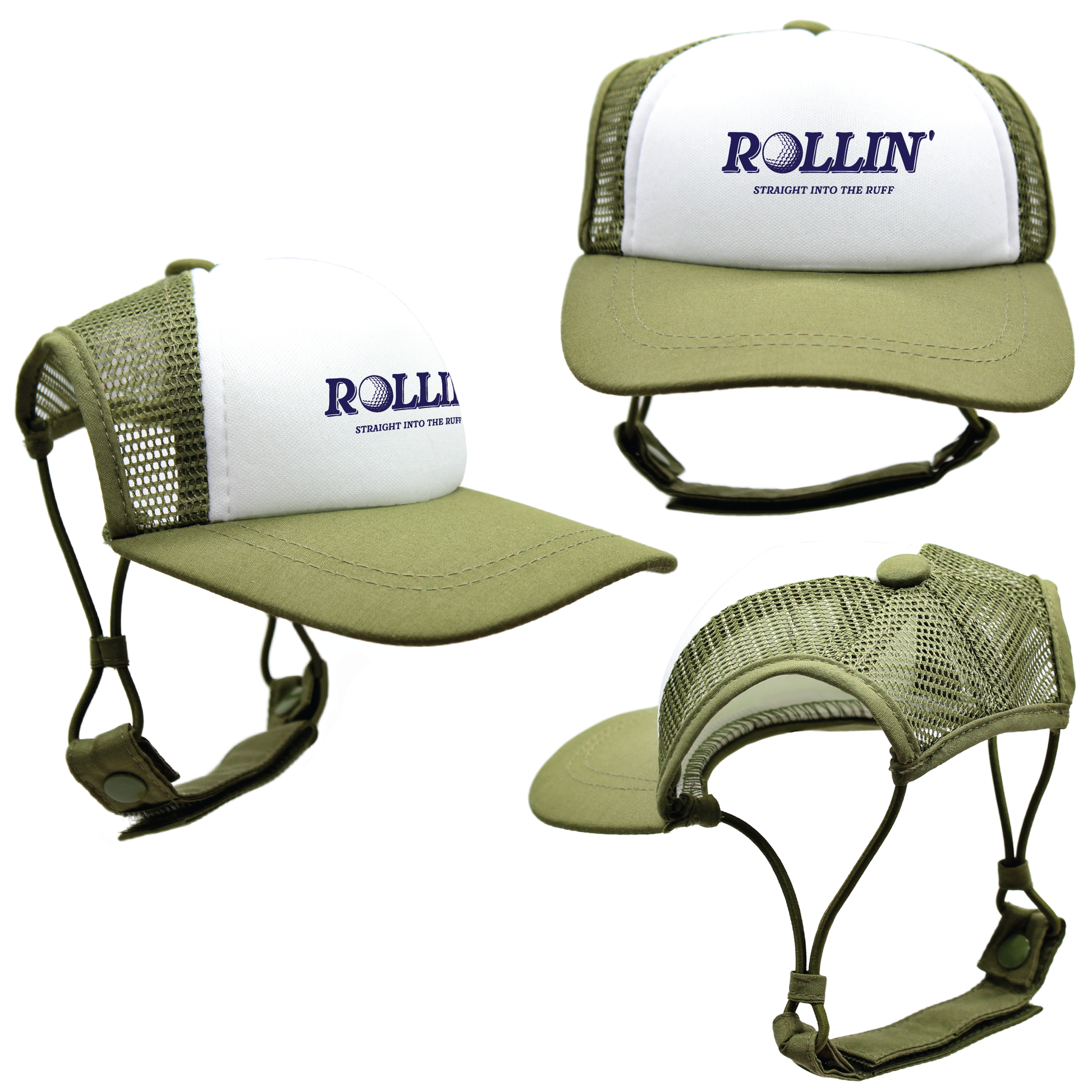 Navy Rollin' into the Ruff | PupLid Trucker Hats for Dogs | Duke & Dasiee NZ