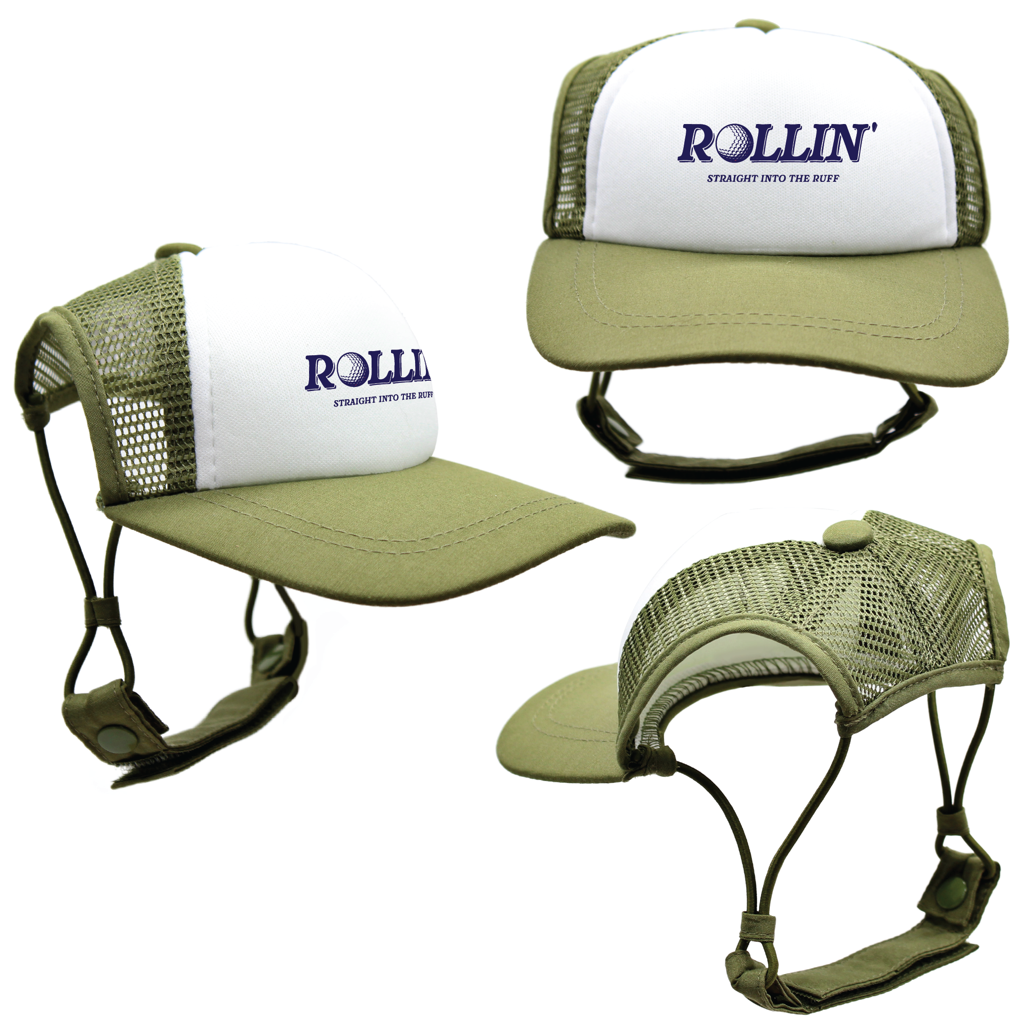 Navy Rollin' into the Ruff | PupLid Trucker Hats for Dogs | Duke & Dasiee NZ