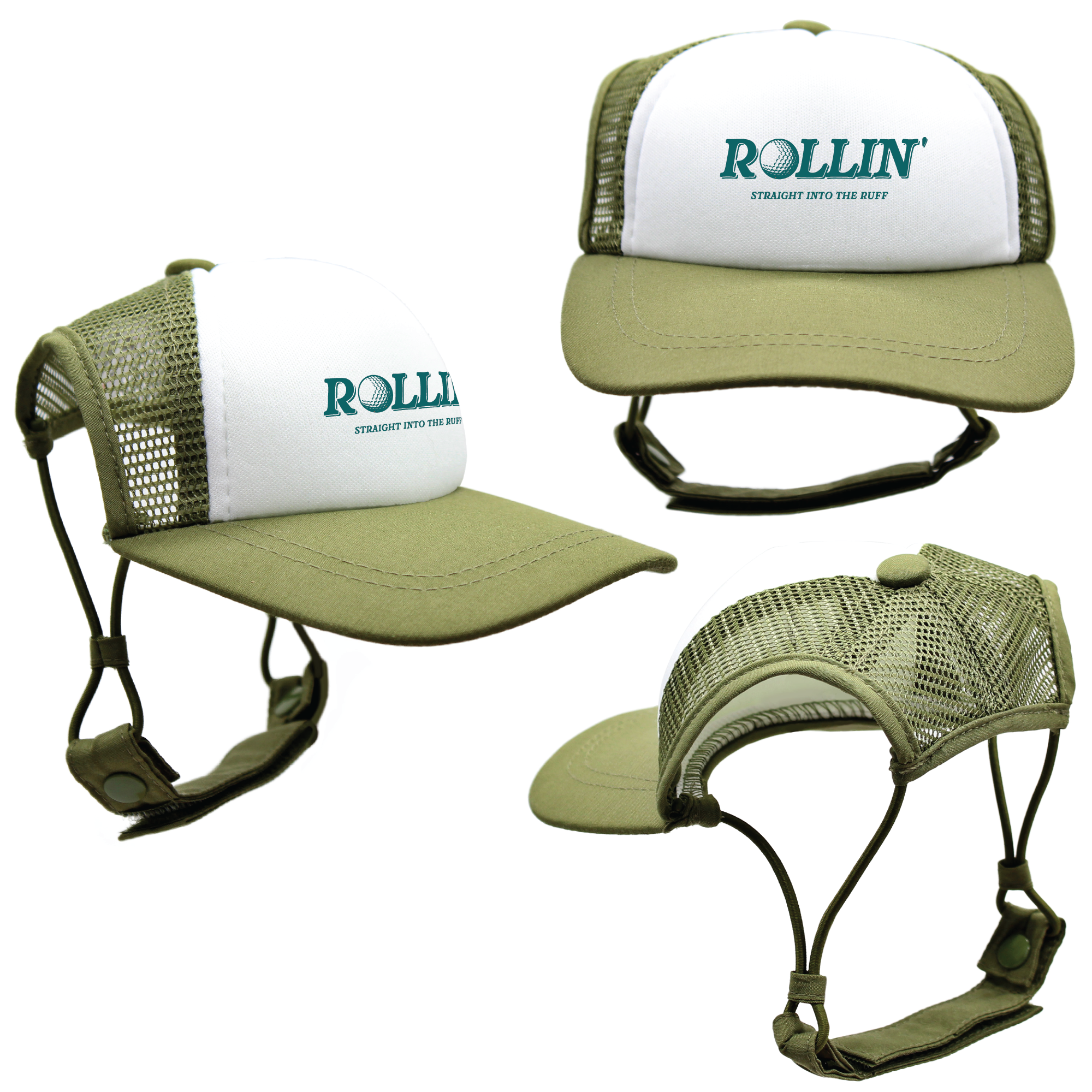 Teal Rollin' into the Ruff | PupLid Trucker Hats for Dogs | Duke & Daisee NZ