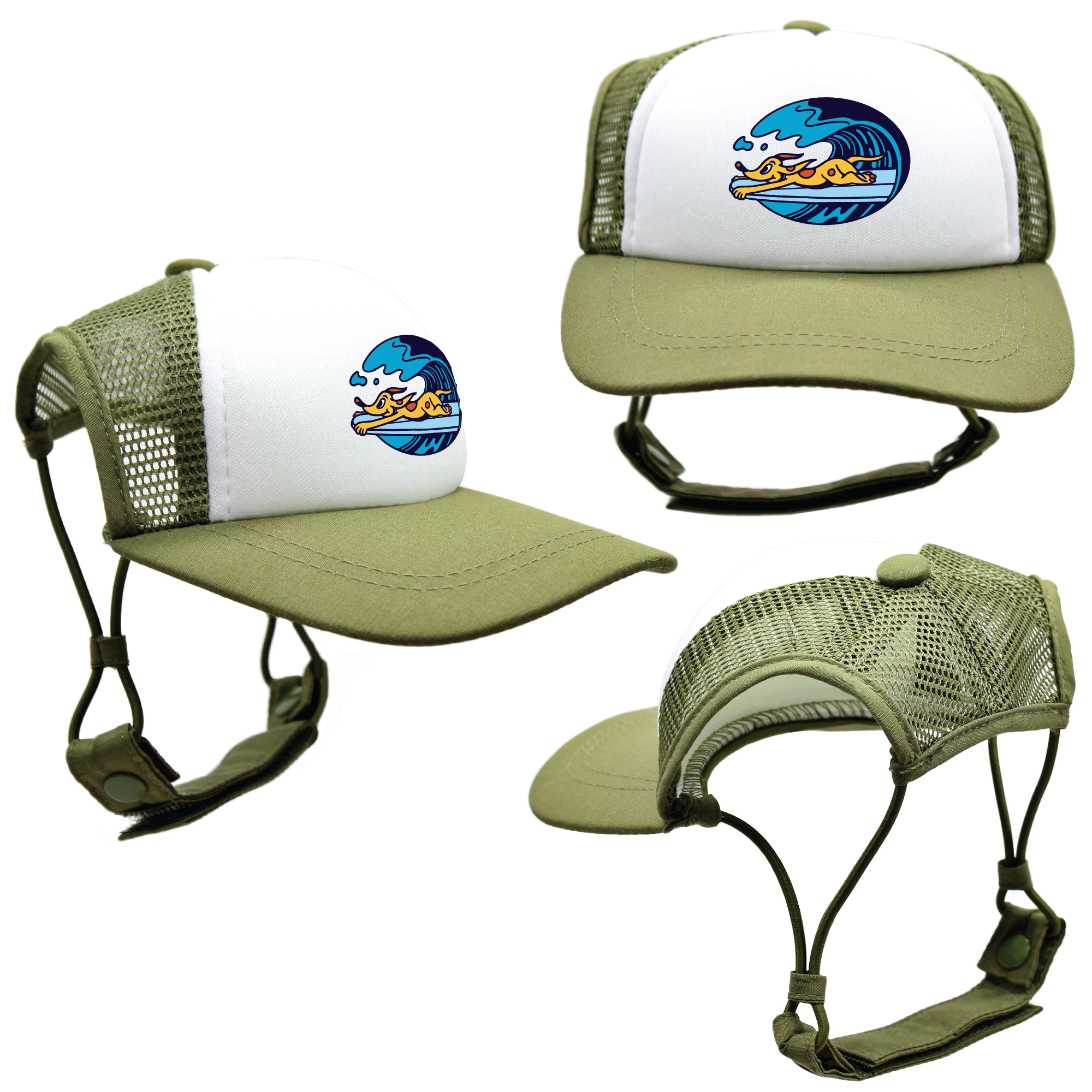 Orange Surf’s Up | Trucker Hats for Dogs | Duke & Daisee NZ