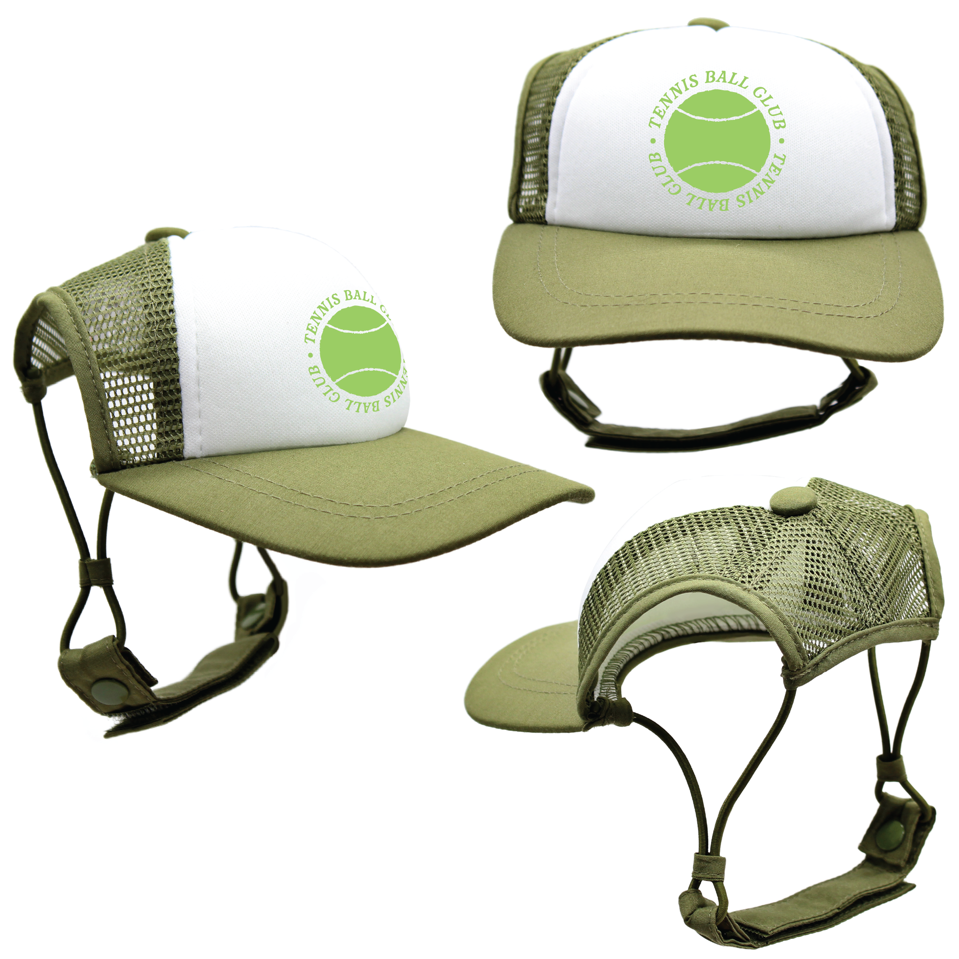 Green Tennis Ball Club | PupLid Trucker Hats for Dogs | Duke & Daisee NZ
