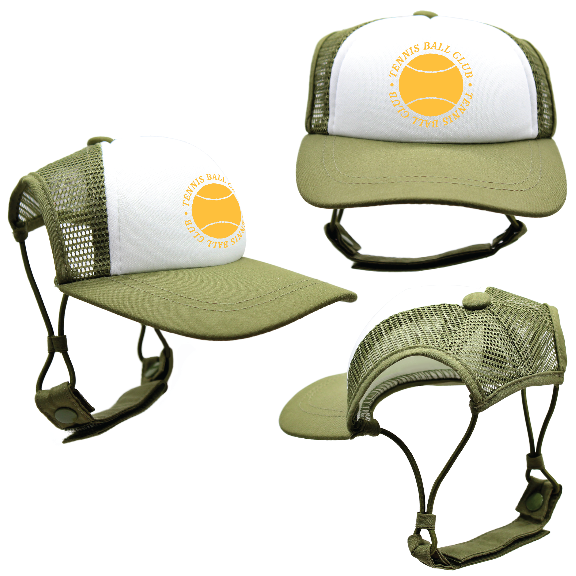Yellow Tennis Ball Club | PupLid Trucker Hats for Dogs | Duke & Daisee NZ