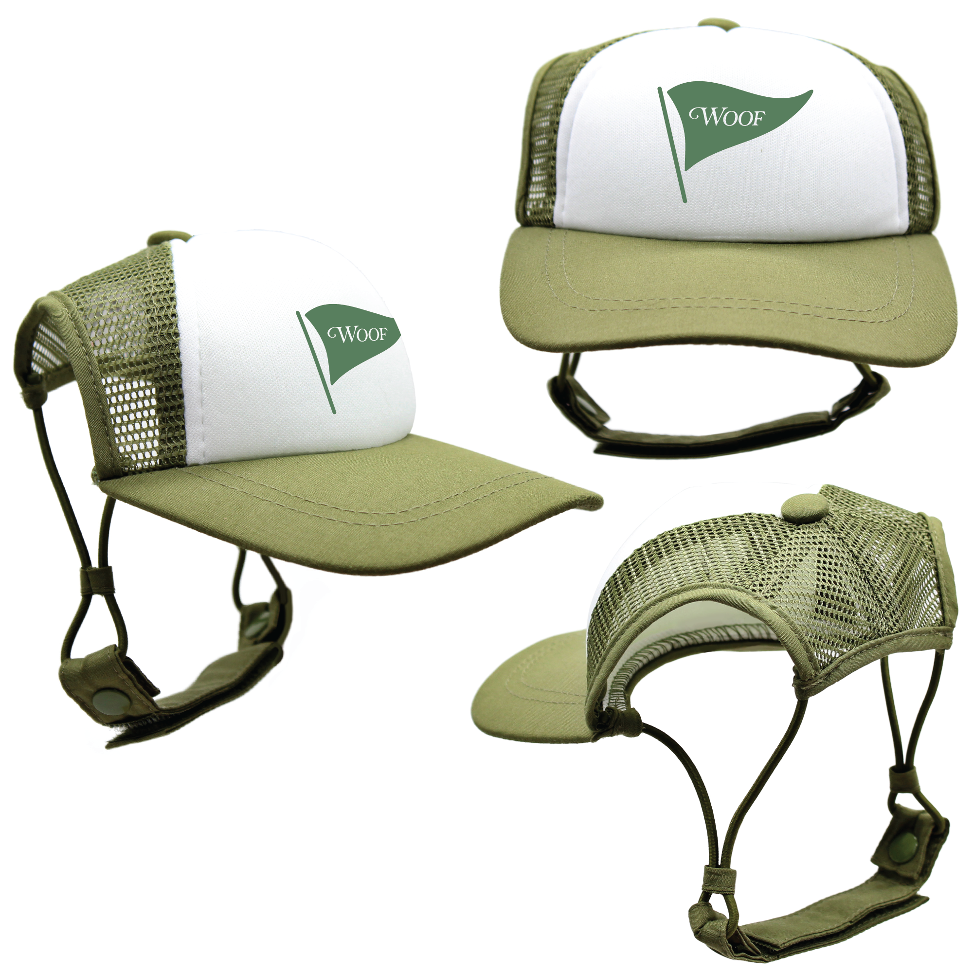 Green Woof Golf | PupLid Trucker Hats for Dogs | Duke & Daisee NZ