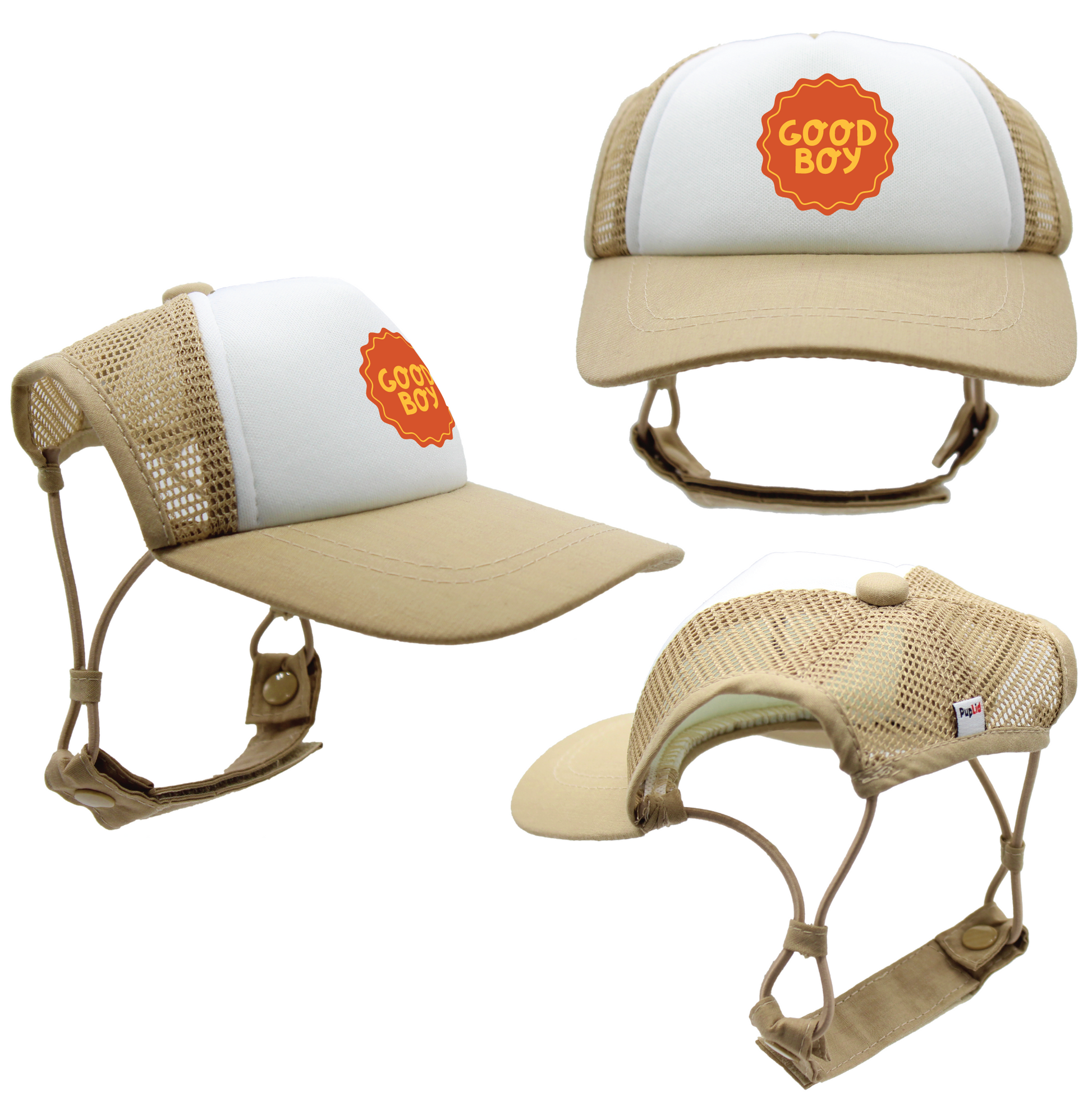 Orange Good Dog Badges | Trucker Hats for Dogs | Duke & Daisee NZ