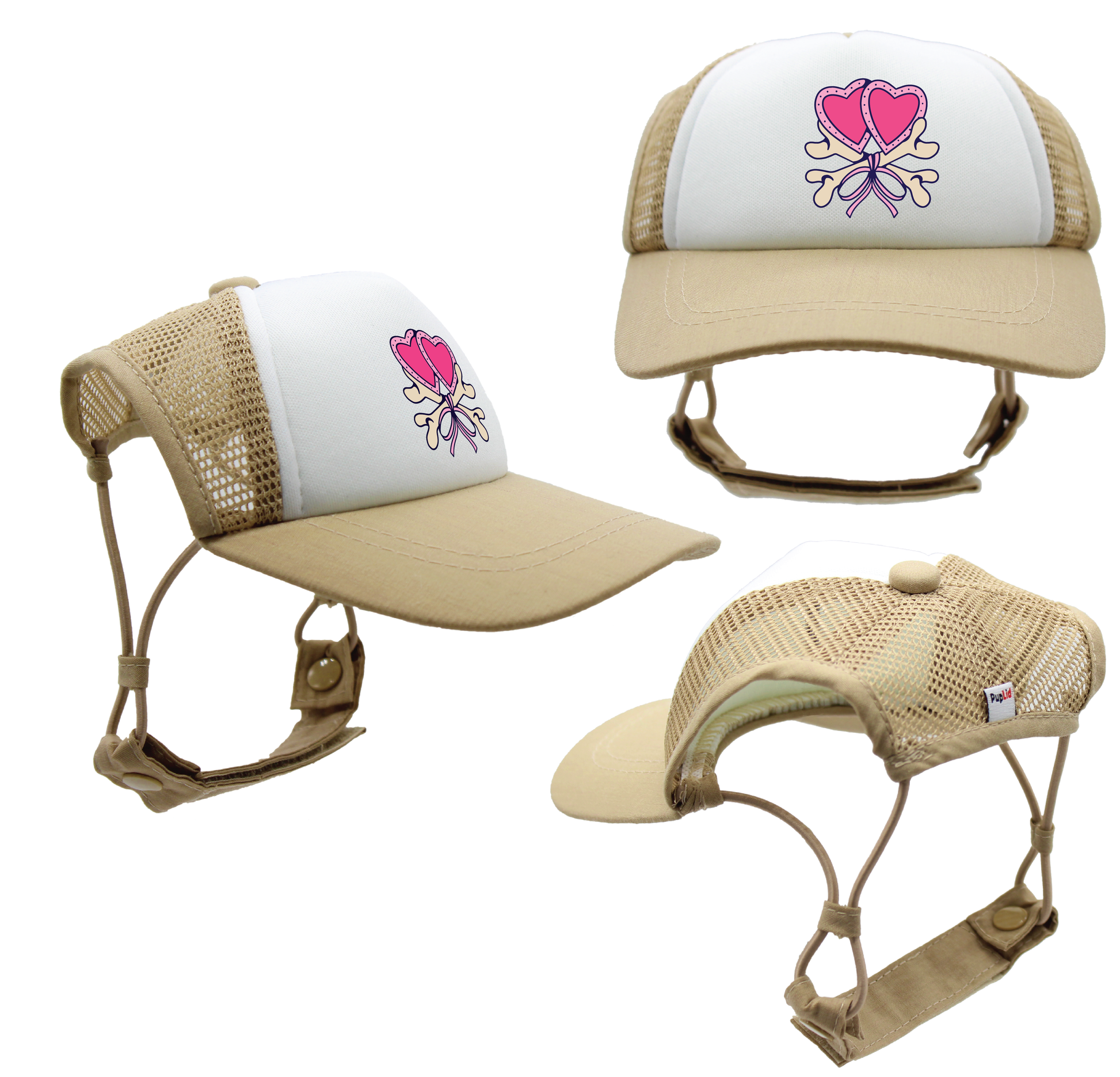 Heart Bones | PupLid Trucker Hats for Dogs | Duke & Daisee NZ