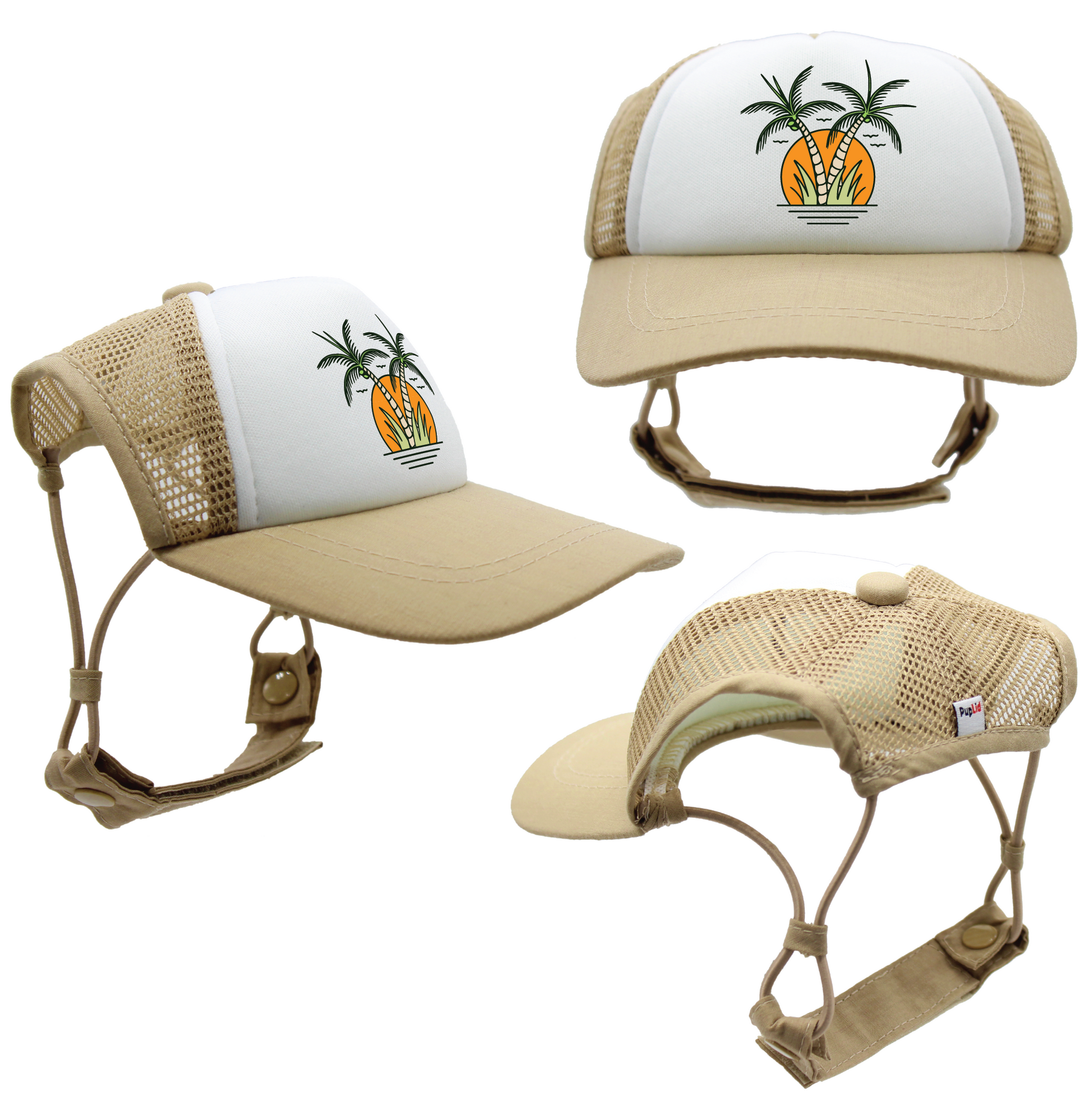 Orange Sunset Twin Palms | Trucker Hat for Dogs | Duke & Daisee NZ