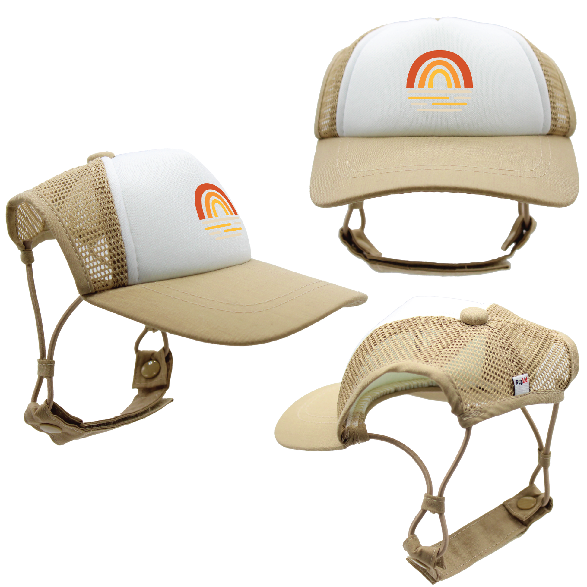 Orange Rainbow | Trucker Hats for Dogs | Duke & Daisee NZ