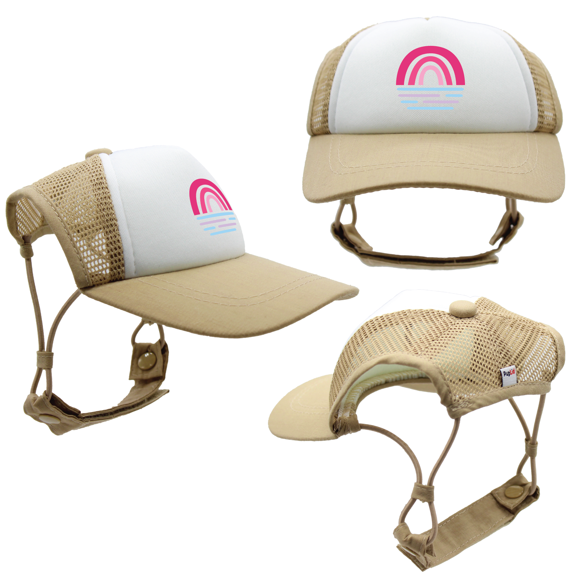 Pink Rainbow | Trucker Hats for Dogs | Duke & Daisee NZ