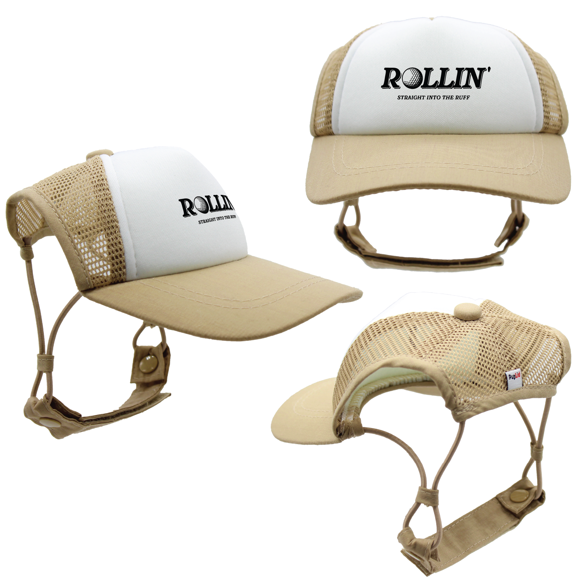 Black Rollin' into the Ruff | PupLid Trucker Hats for Dogs | Duke & Daisee NZ